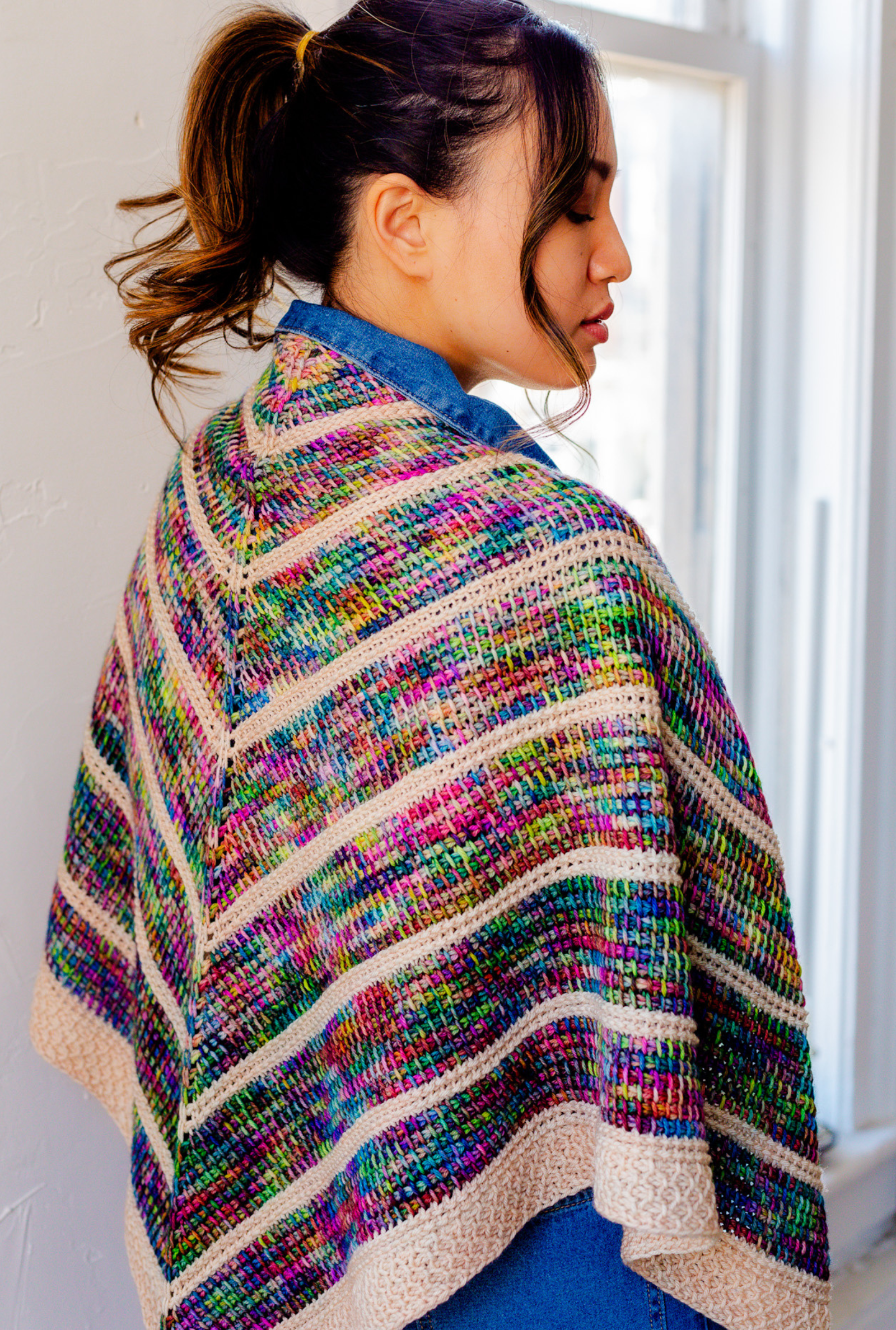 Kiki Shawl + Kiki Lite // Tunsian Crochet PDF Pattern