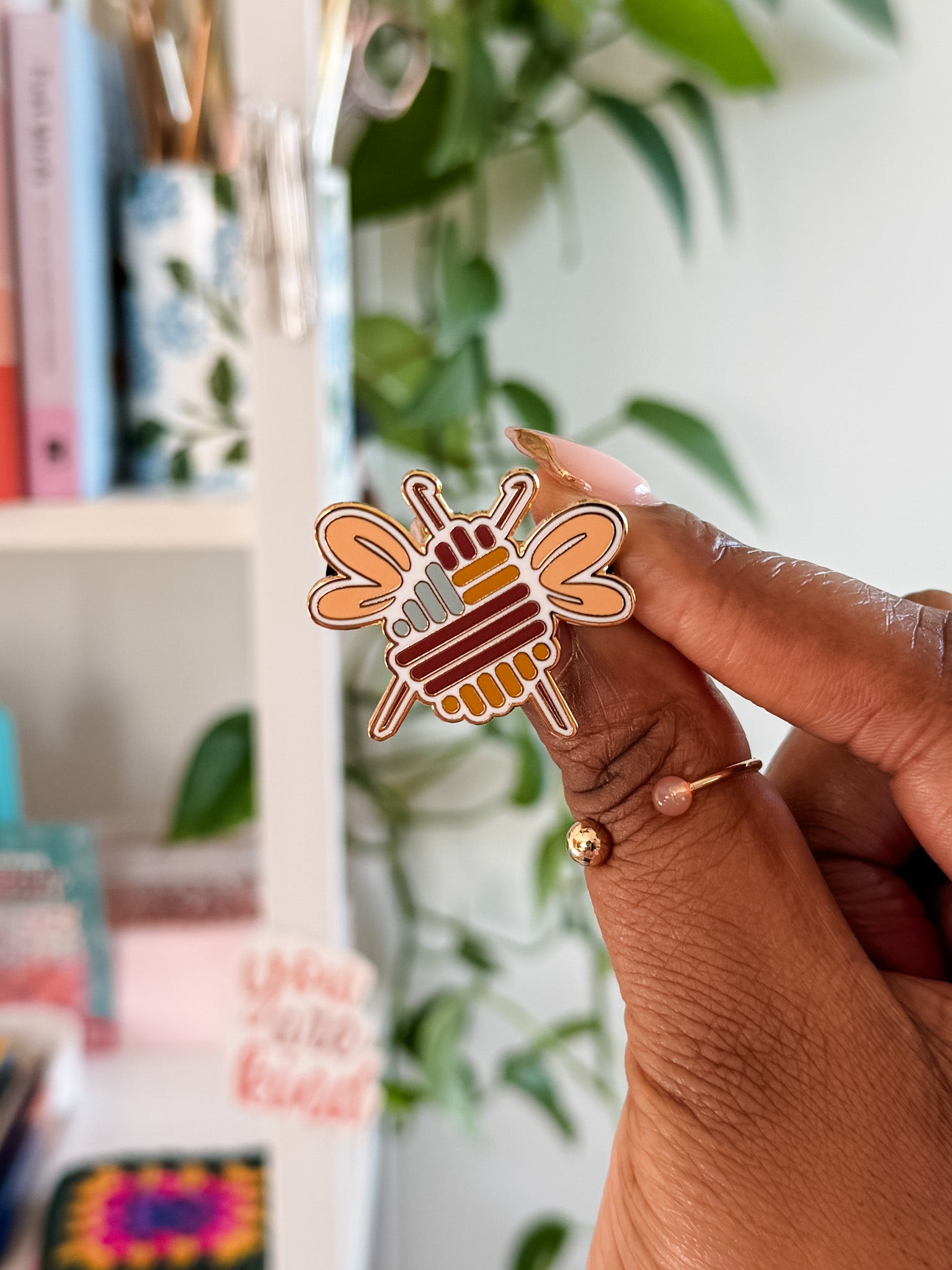YHC Honeybee Enamel Pin, New Logo