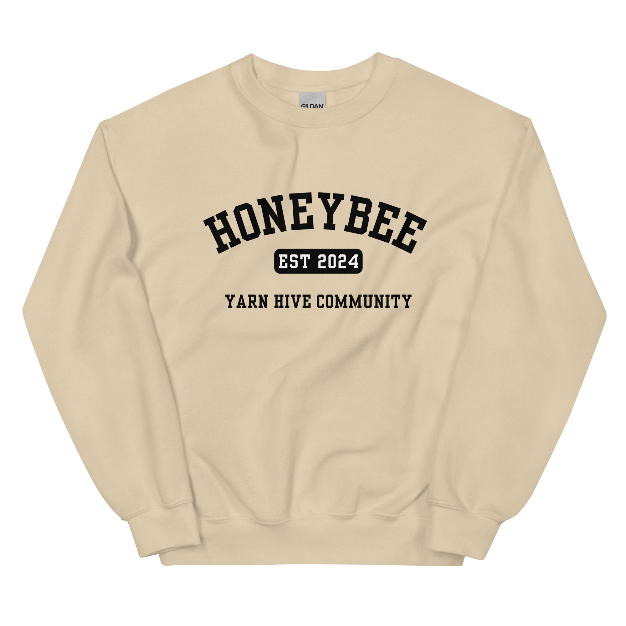 Honeybee Crewneck, Black Graphic