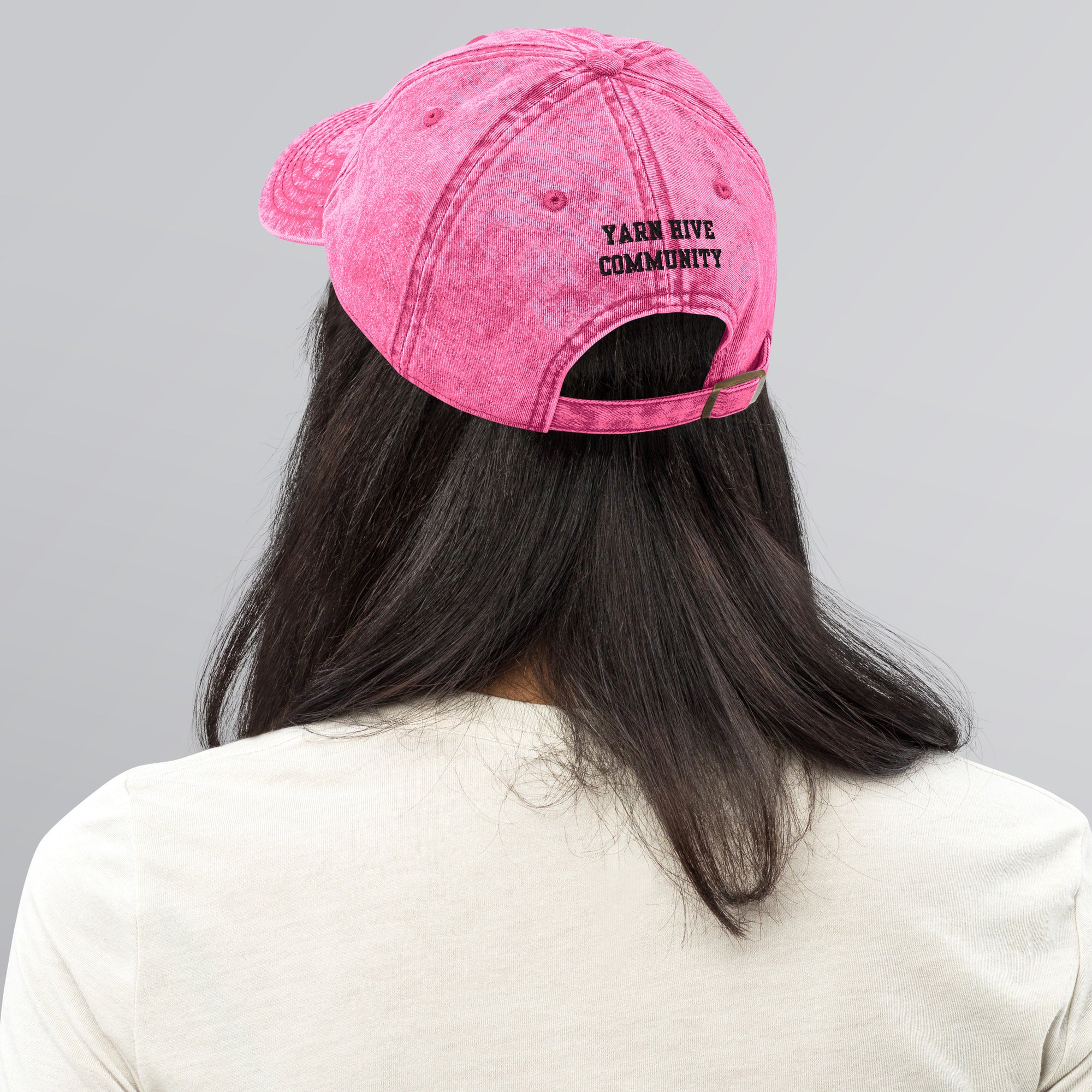 YHC Distressed Cap, Black Graphic