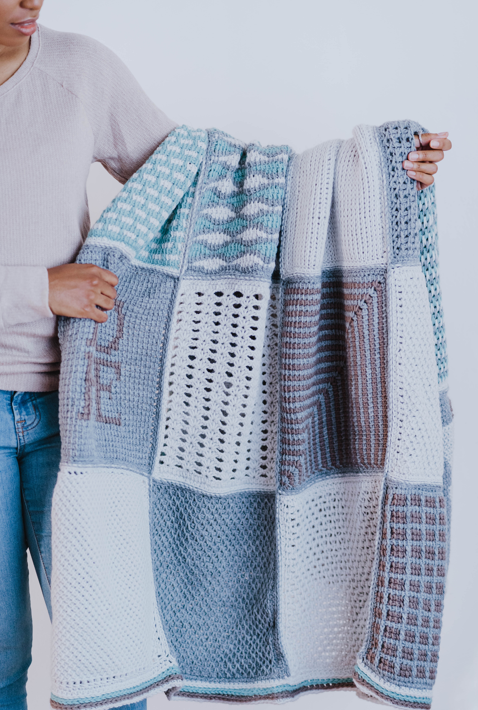Tunisian Holiday Sampler Blanket // Crochet PDF Pattern