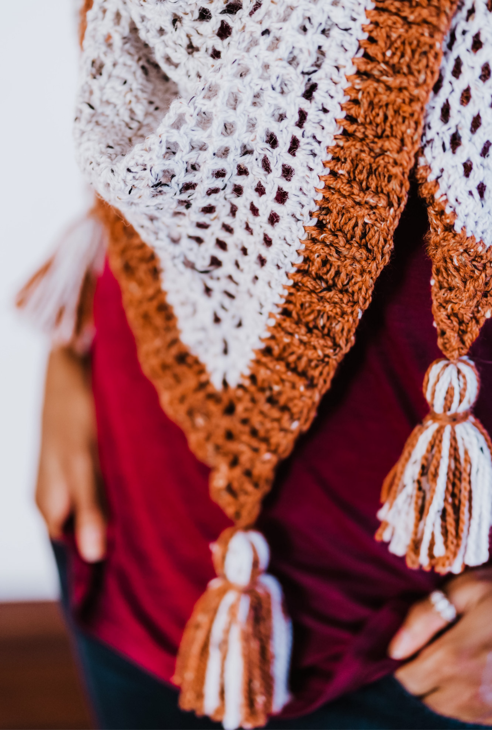 Hayride Triangle Scarf // Crochet PDF Pattern