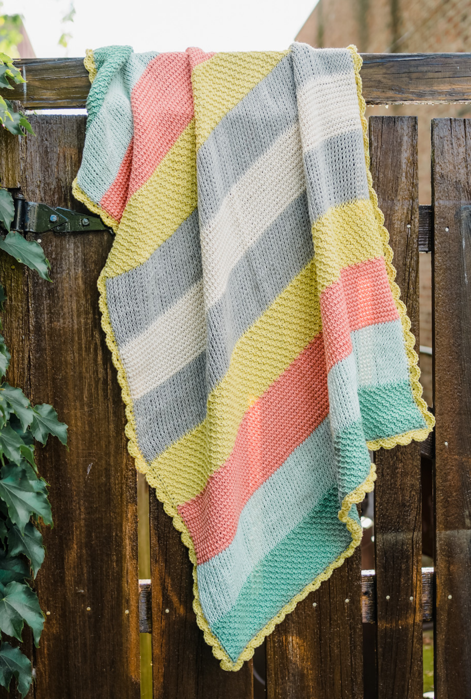 Sweet Stripes Baby Blanket // Tunisian Crochet PDF Pattern