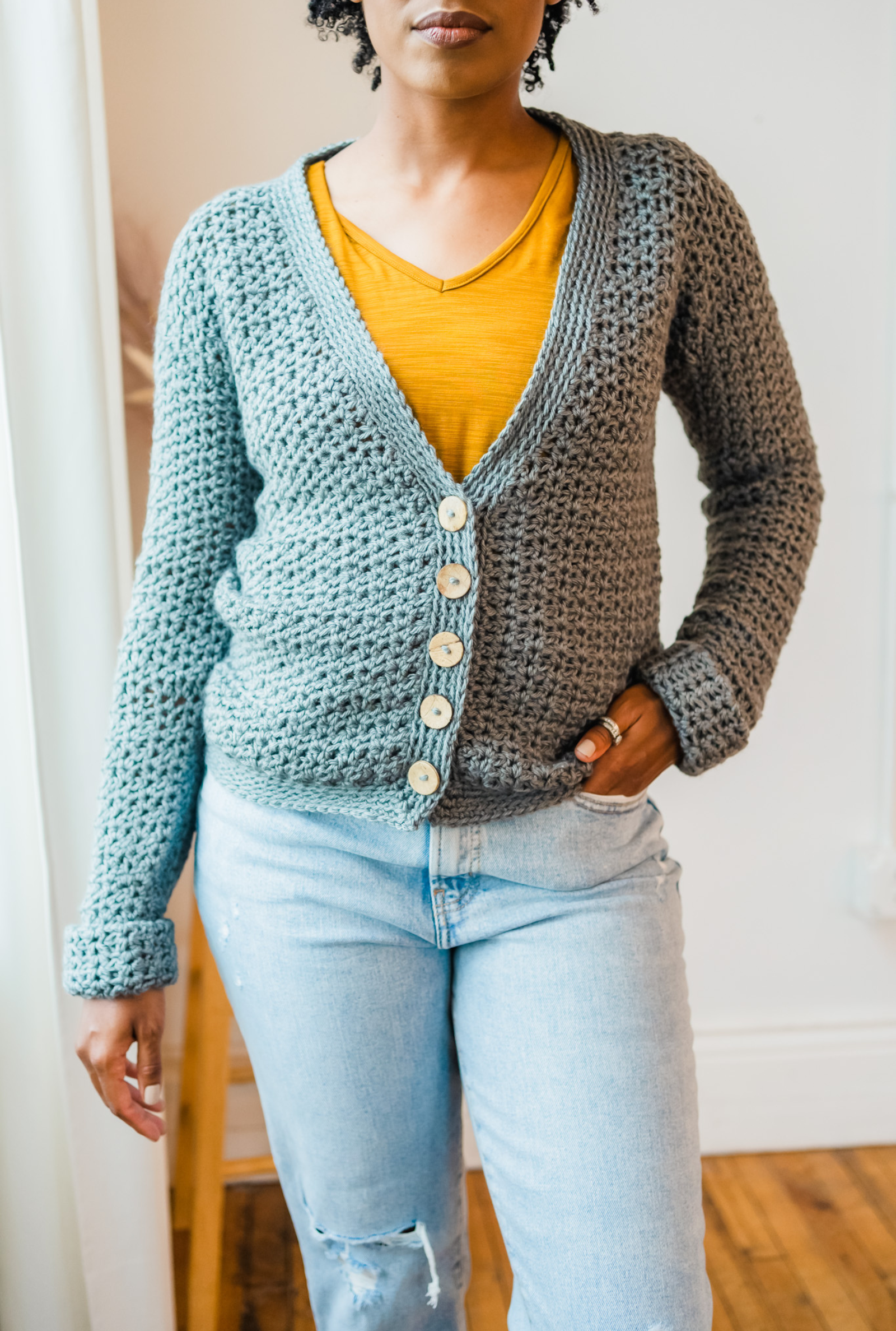 Toni Cuffed Cardi // Crochet PDF Pattern