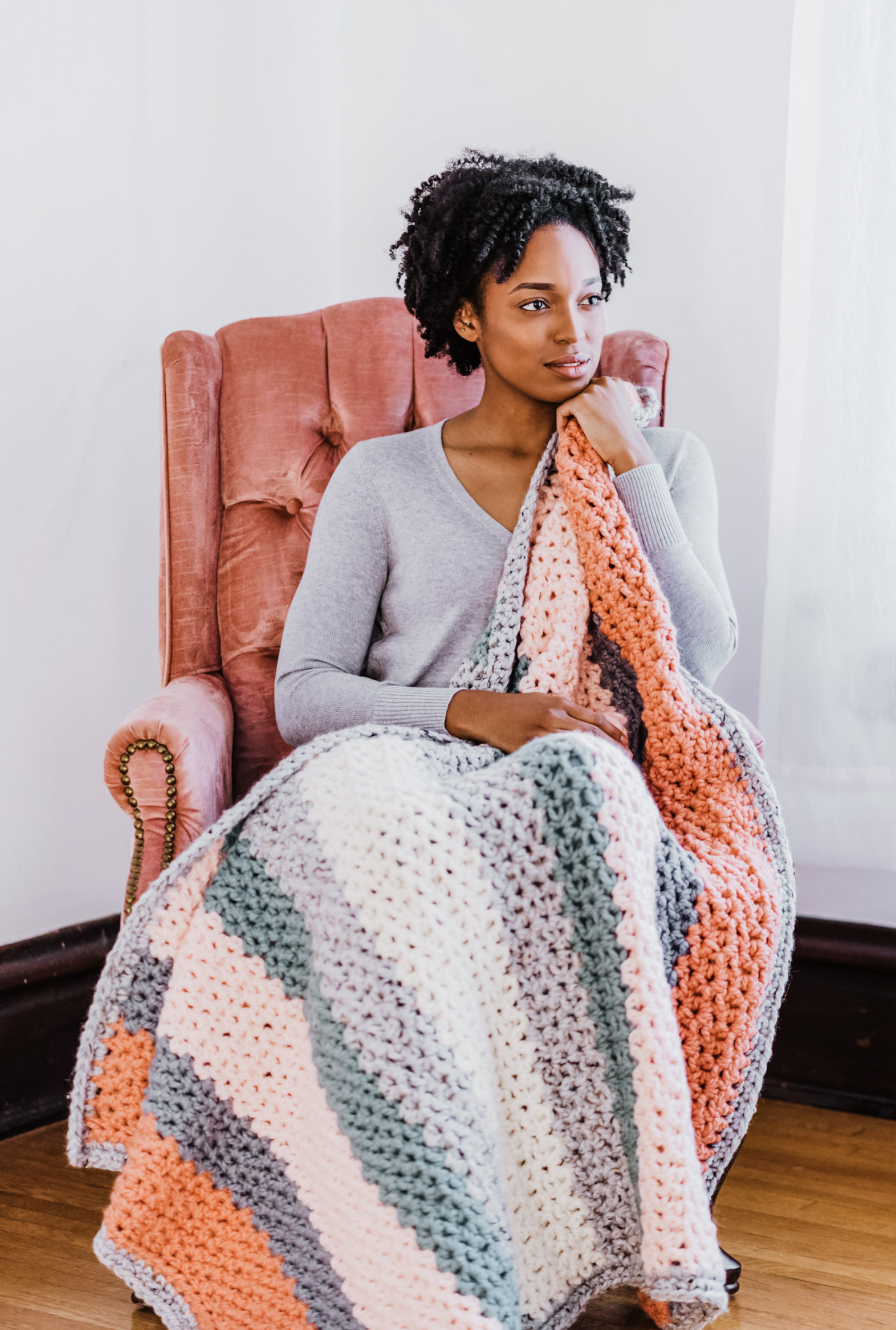 Sherbet Afghan // Crochet PDF Pattern