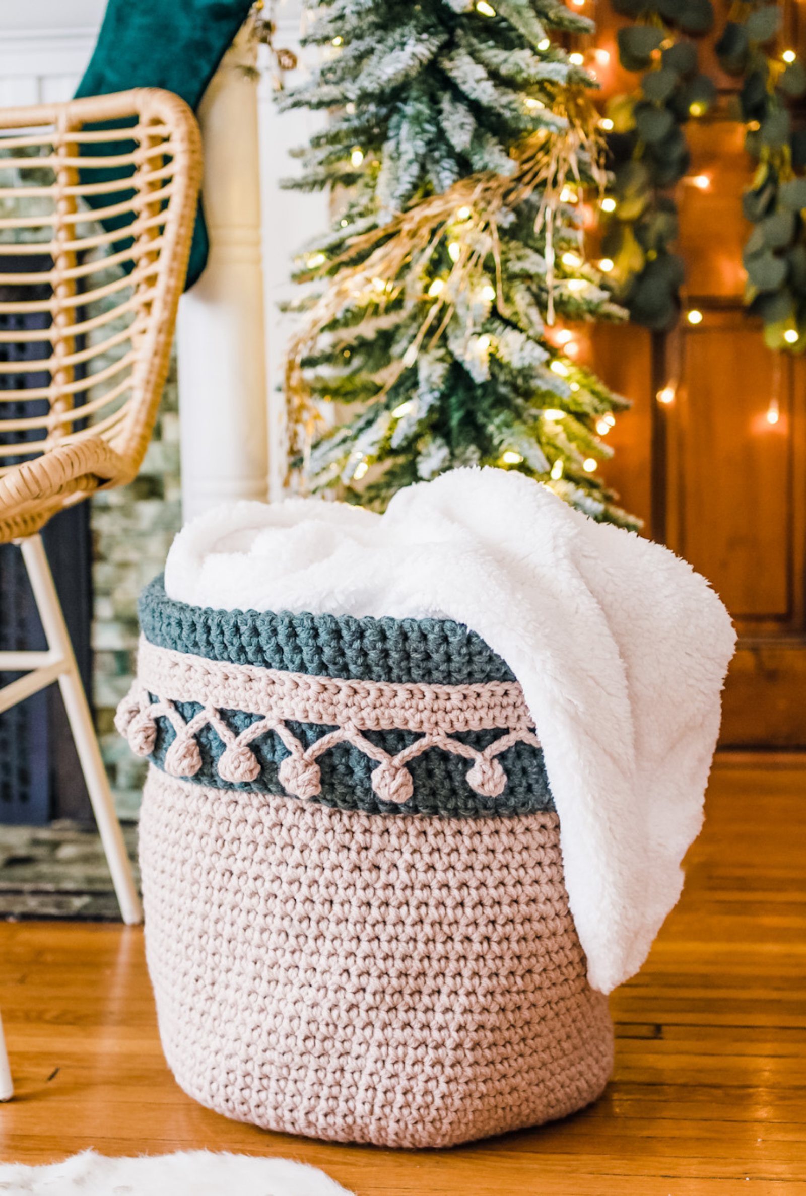 Fireside Basket // Crochet PDF Pattern