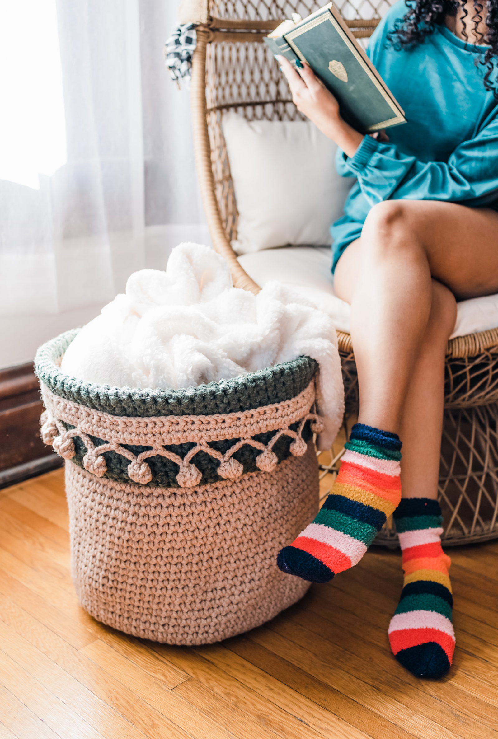 Fireside Basket // Crochet PDF Pattern