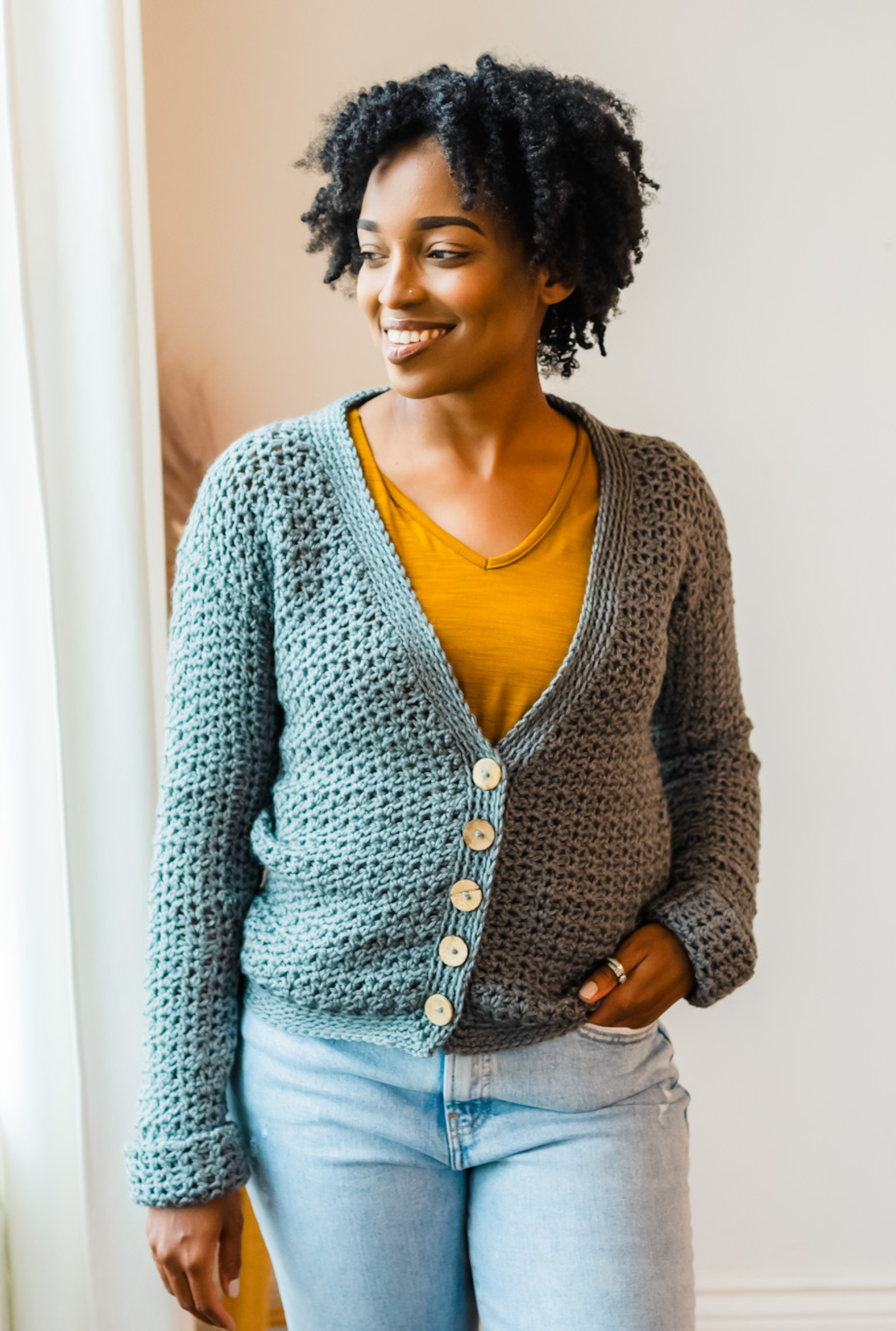 Toni Cuffed Cardi // Crochet PDF Pattern