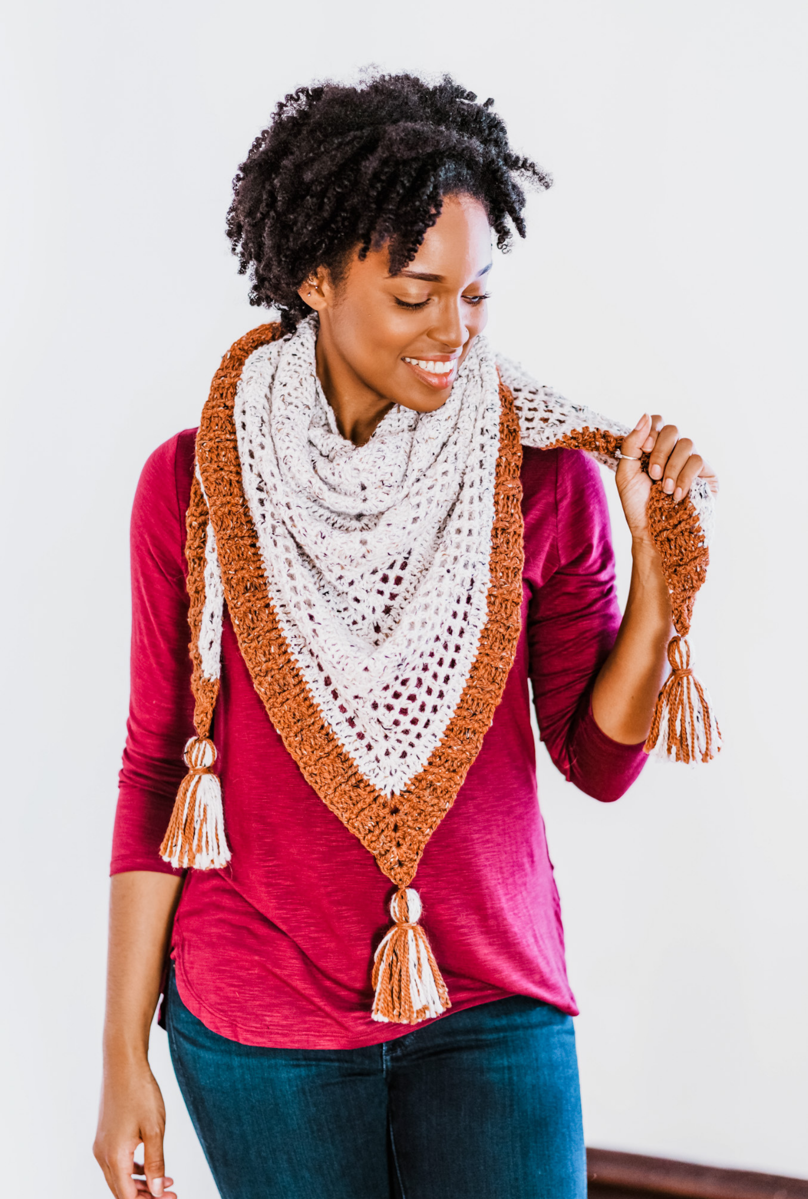 Hayride Triangle Scarf // Crochet PDF Pattern