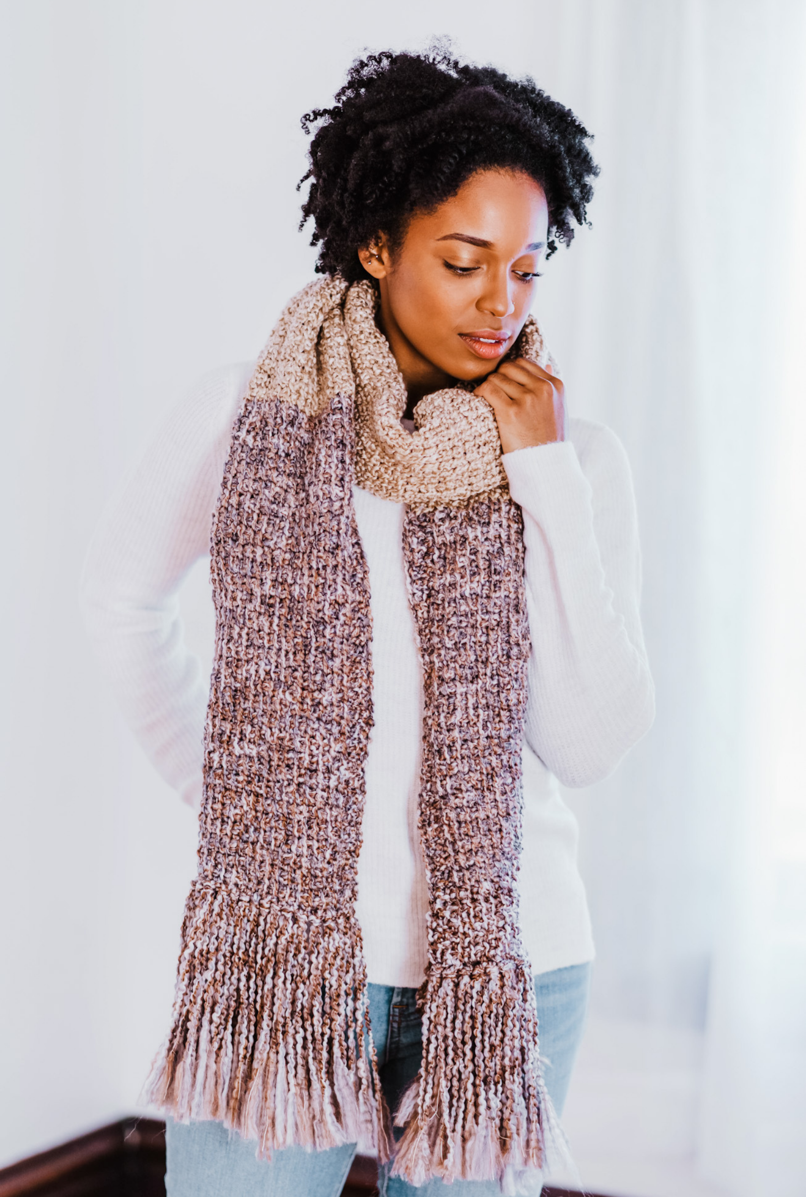 Bobbi Fringe Scarf // Crochet PDF Pattern