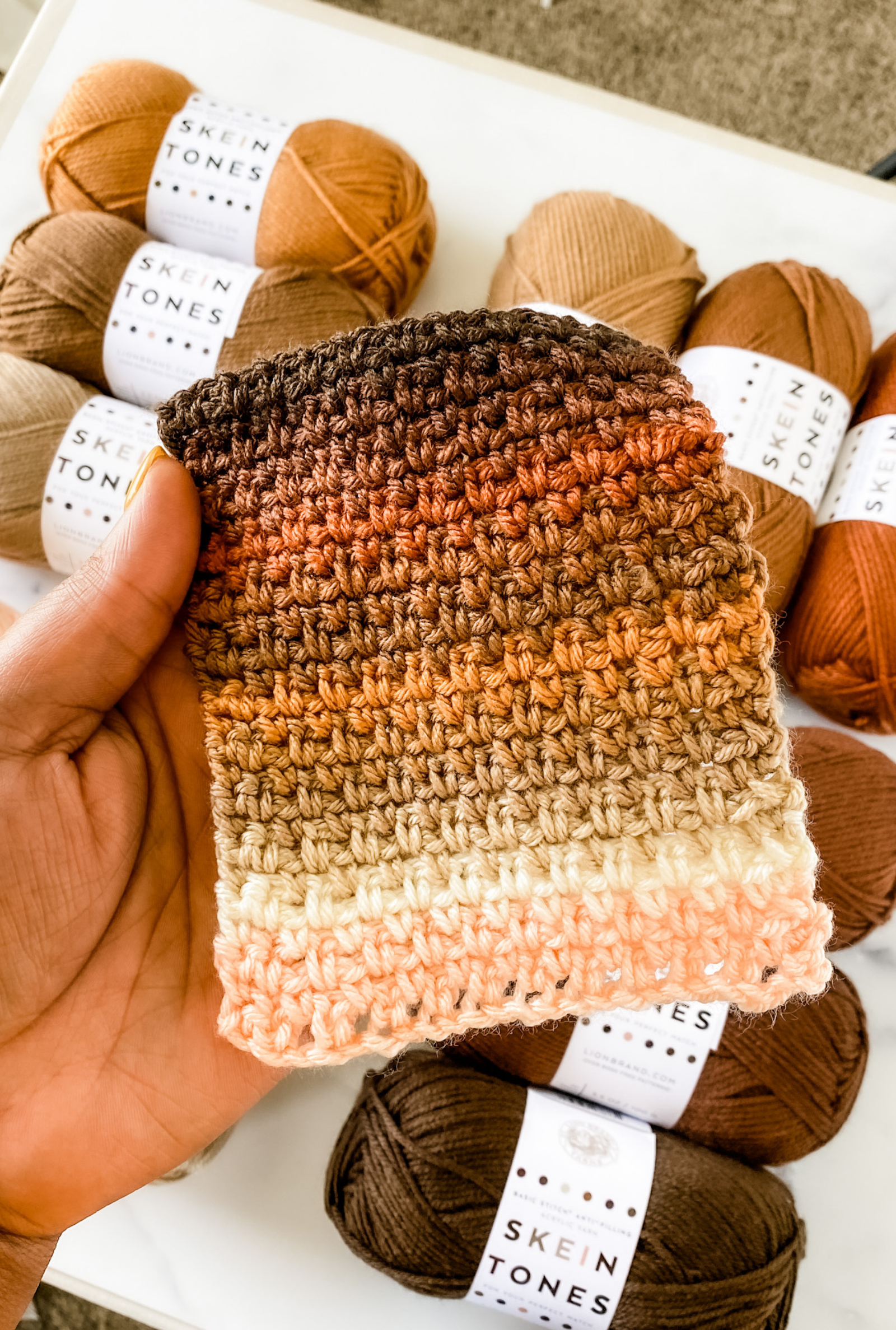 Mocha Ripple Afghan // Crochet PDF Pattern