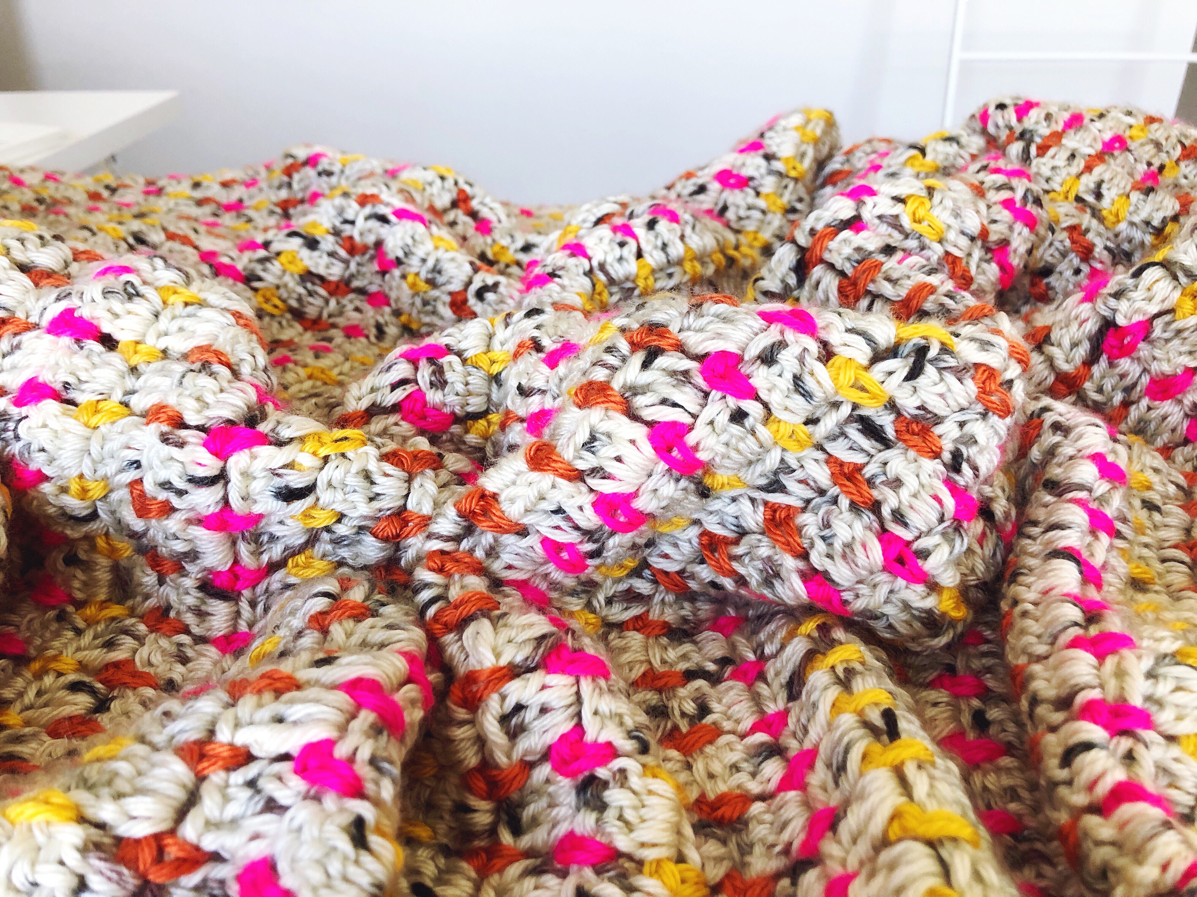 Good Vibes Throw // Crochet PDF Pattern