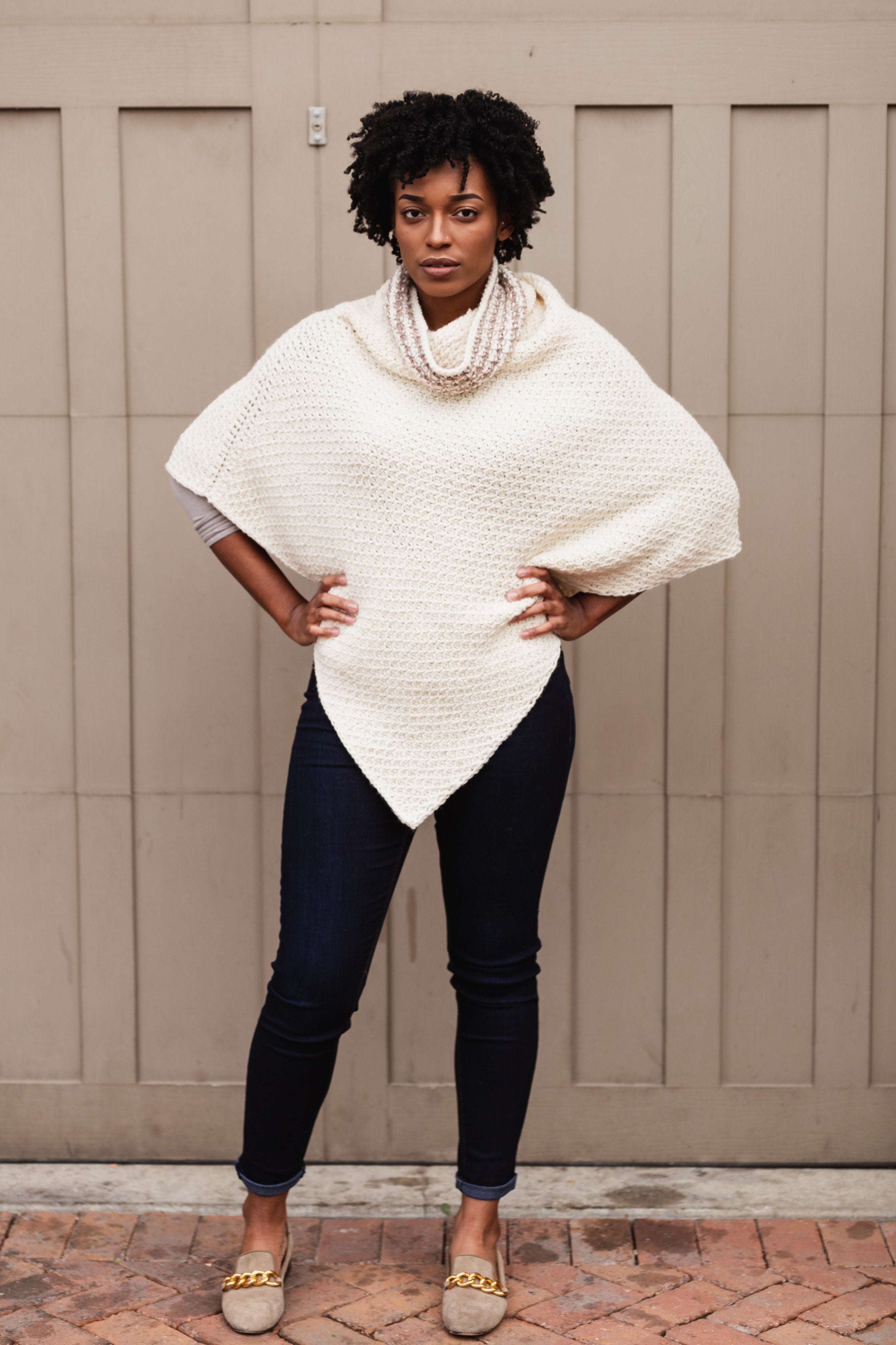 Hot Cocoa Poncho // Tunisian Crochet PDF Pattern