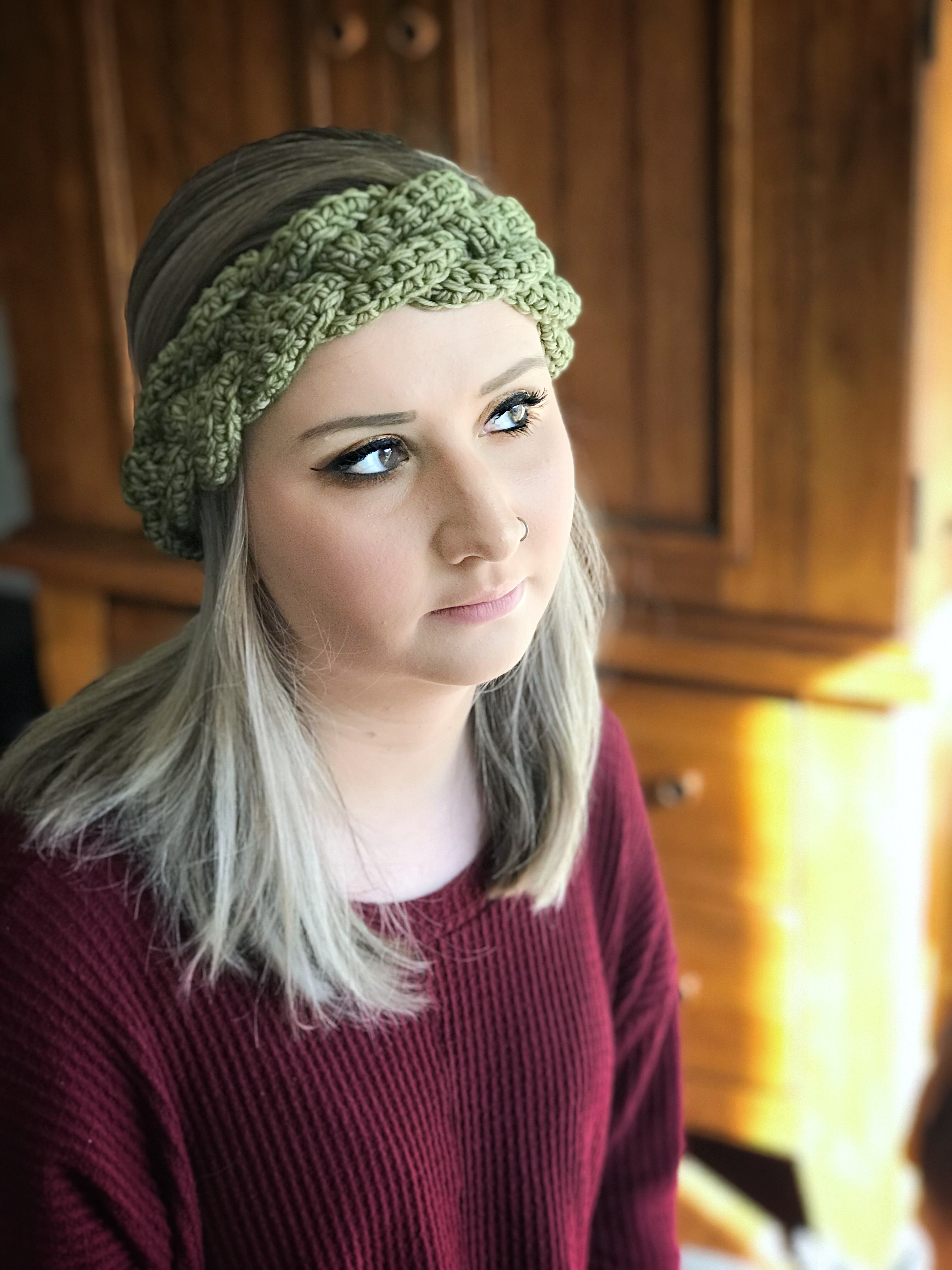 Braided Tunisian Ear Warmer // Tunisian Crochet PDF Pattern