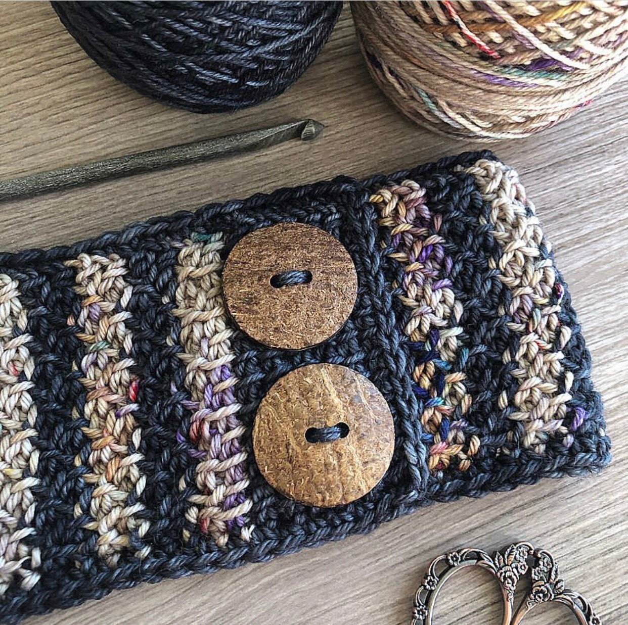 Honeycomb Tunisian Ear Warmer // Tunisian Crochet PDF Pattern