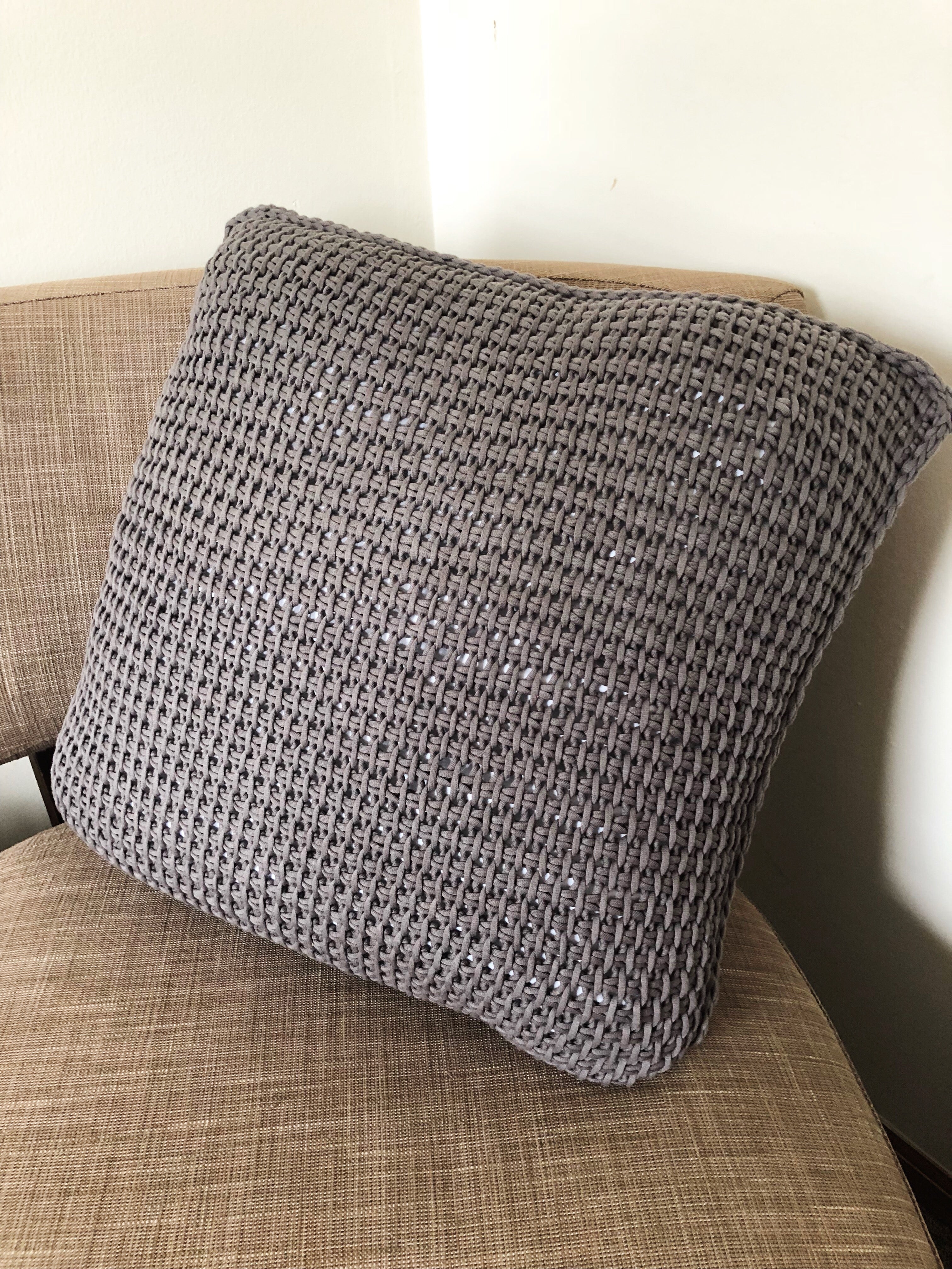 Penthouse Throw Pillow // Tunisian Crochet PDF Pattern