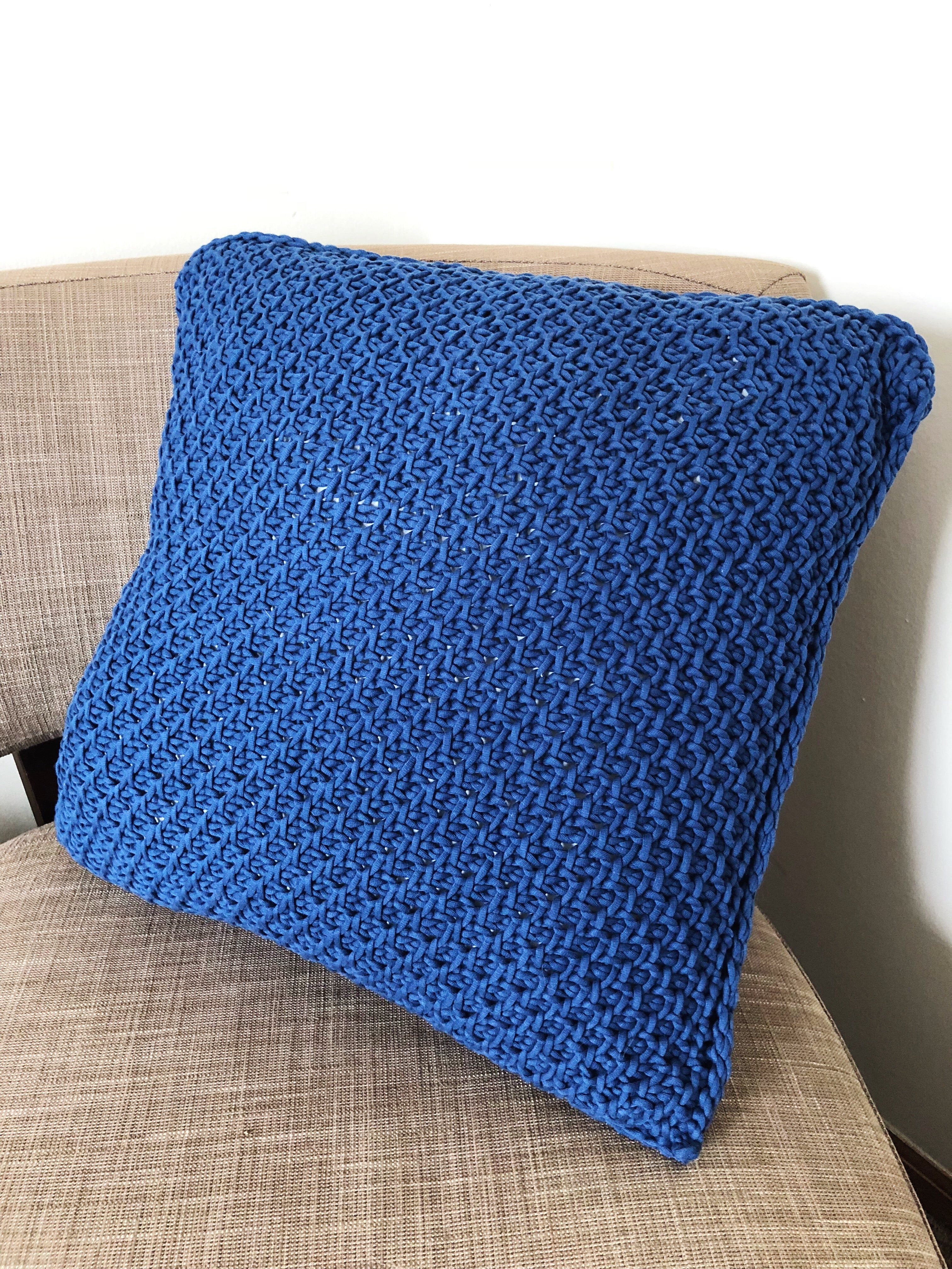 Log Cabin Throw Pillow // Tunisian Crochet PDF Pattern