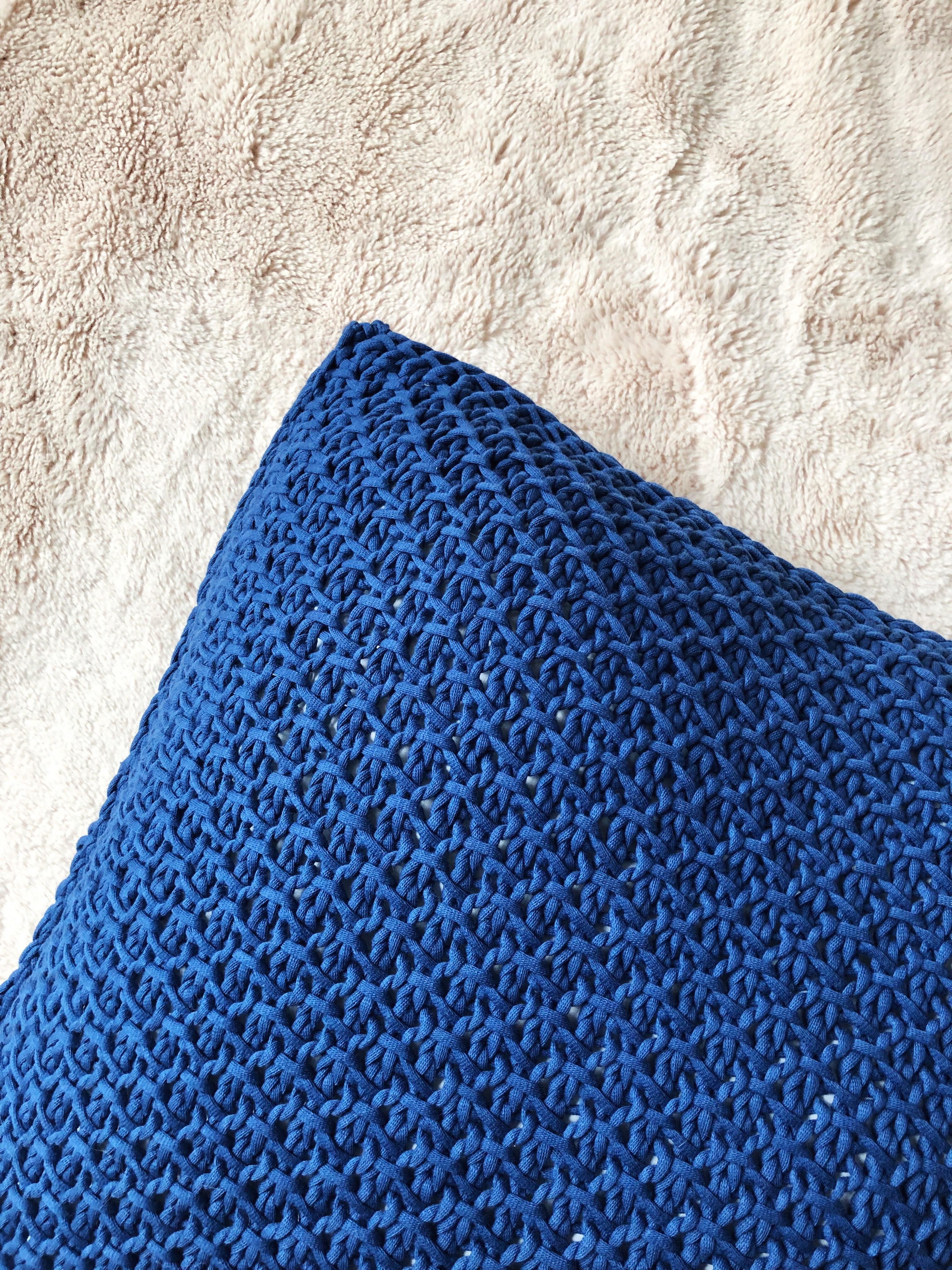 Log Cabin Throw Pillow // Tunisian Crochet PDF Pattern