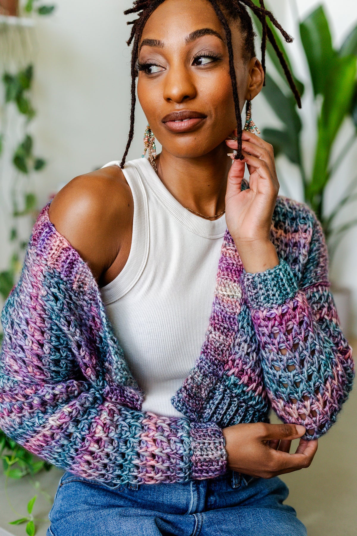トップス Openwork Pattern Knitted Cardigan MINSURE Womens Lightweight Crochet Knit Cardigan Long Sleeve Fancy