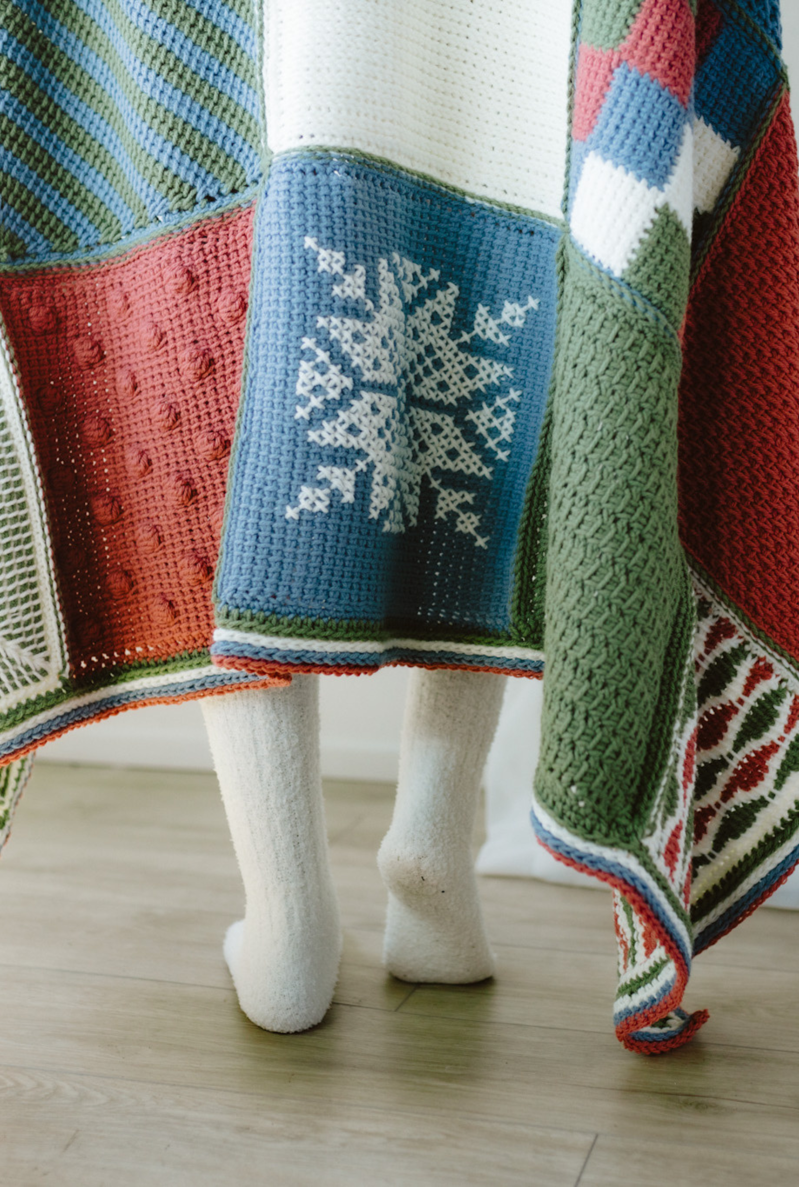 Tunisian Snowy Sampler // Tunisian Crochet Pattern