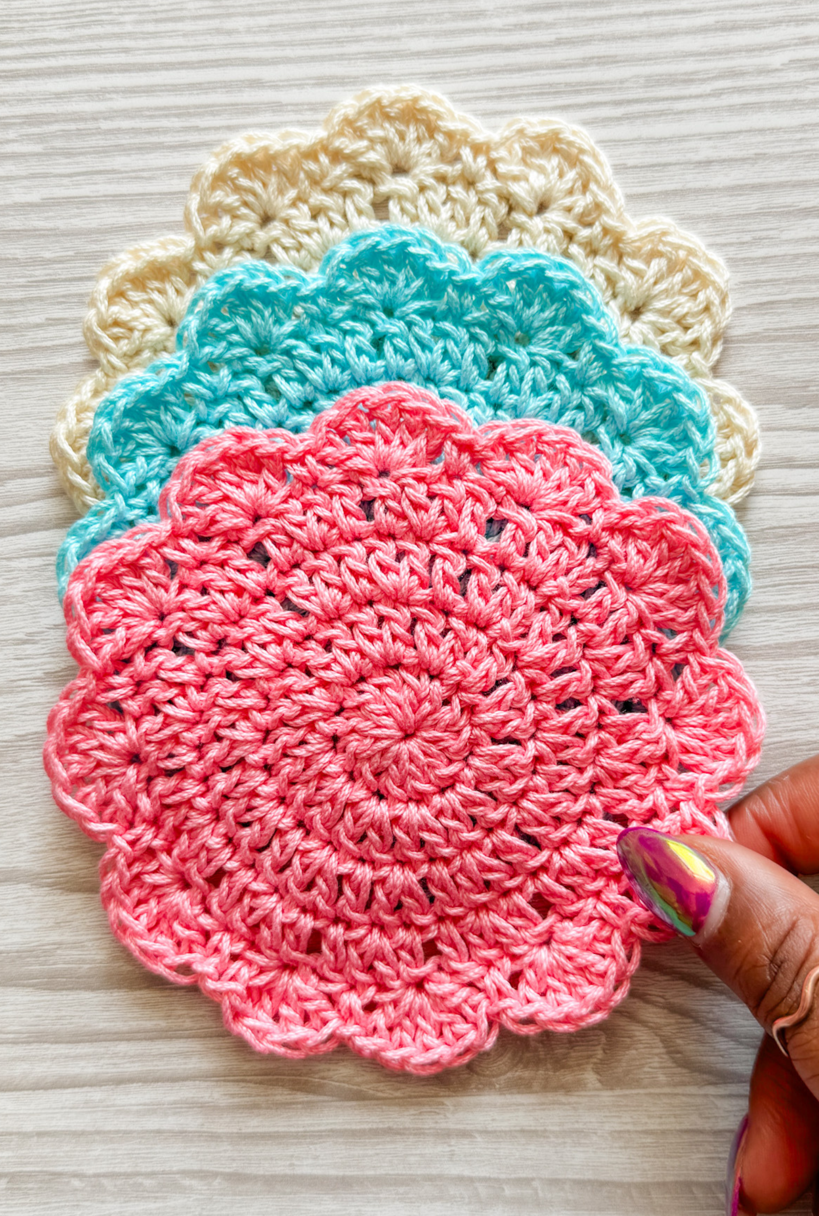 Sunrise Coaster + Placemat // Crochet PDF Pattern