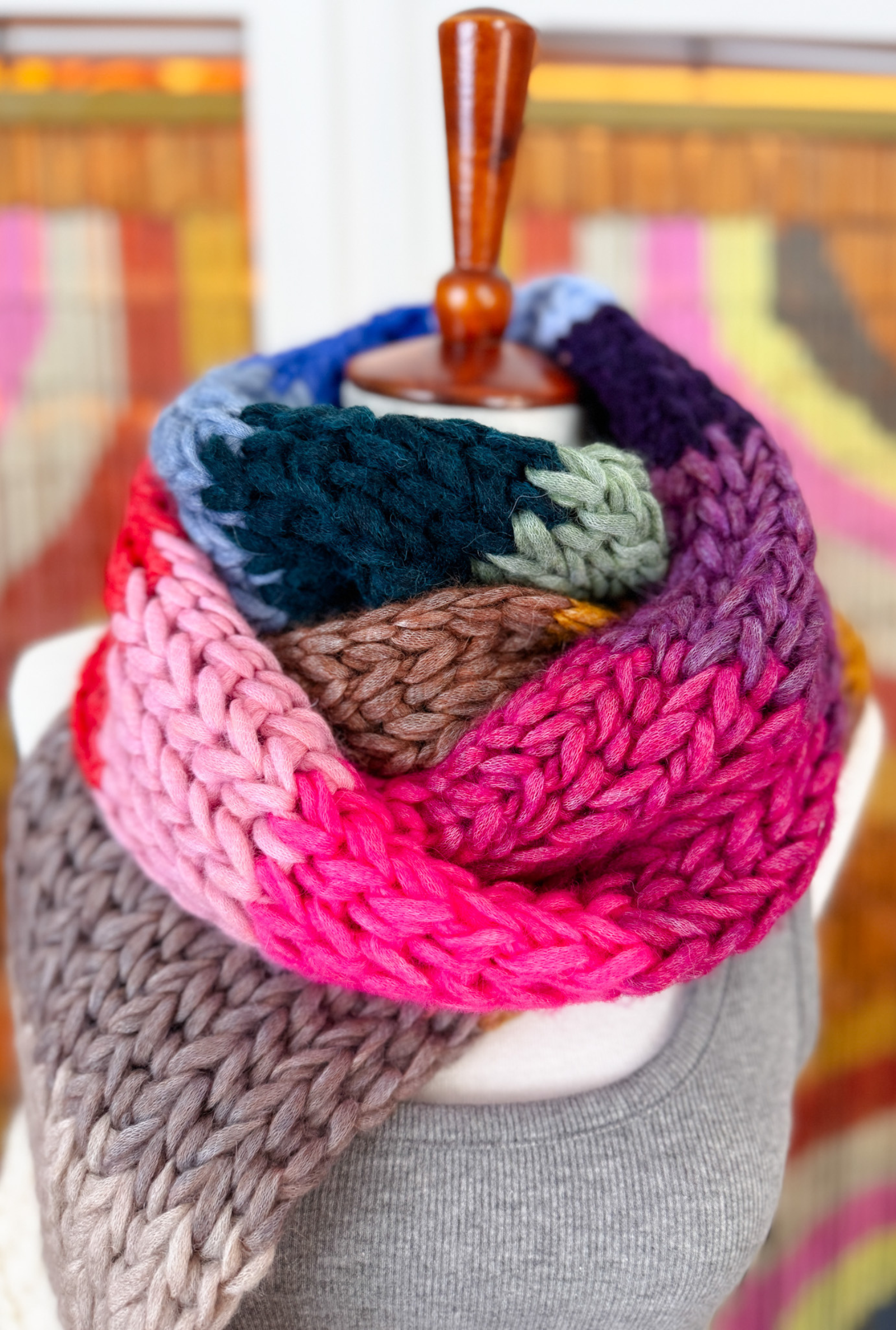 Rainbow Ridge Scarf // Crochet PDF Pattern