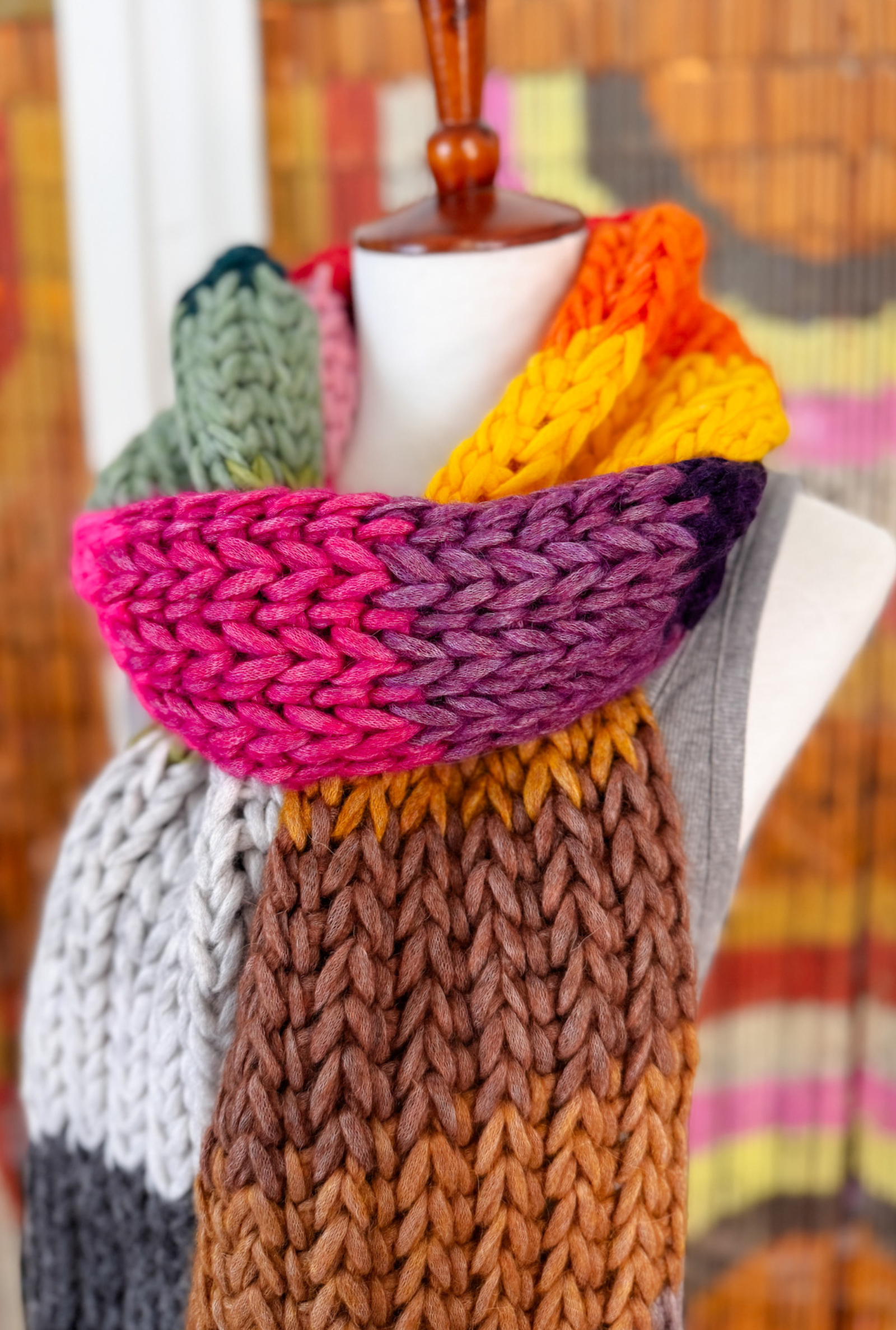 Rainbow Ridge Scarf // Crochet PDF Pattern