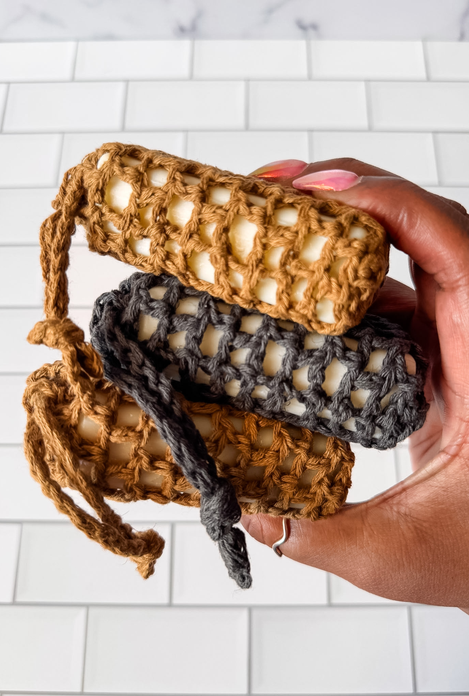 Tunisian & Easy Peasy Soap Savers // Crochet PDF Pattern