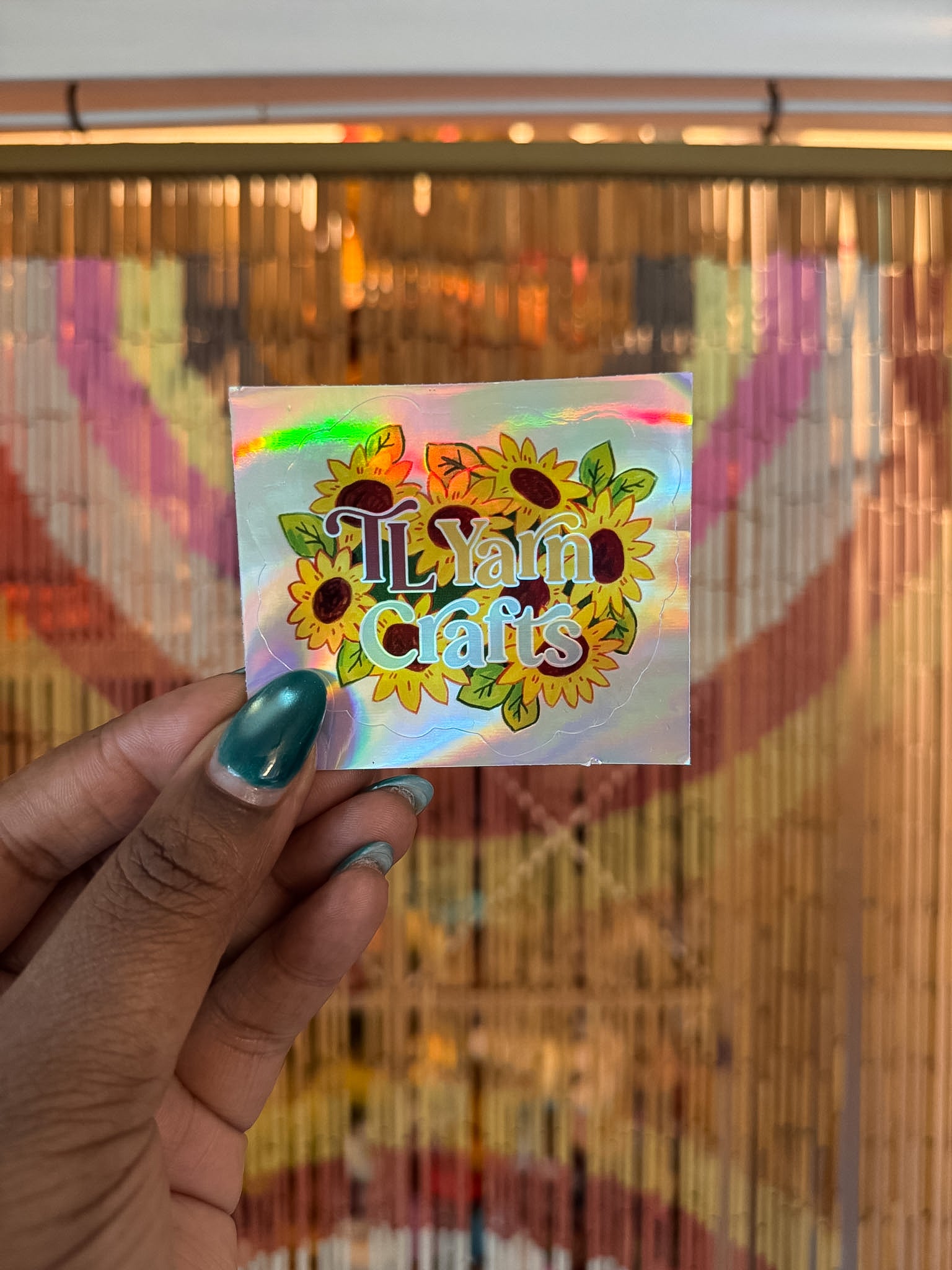 TL Yarn Crafts Logo Holo Sticker