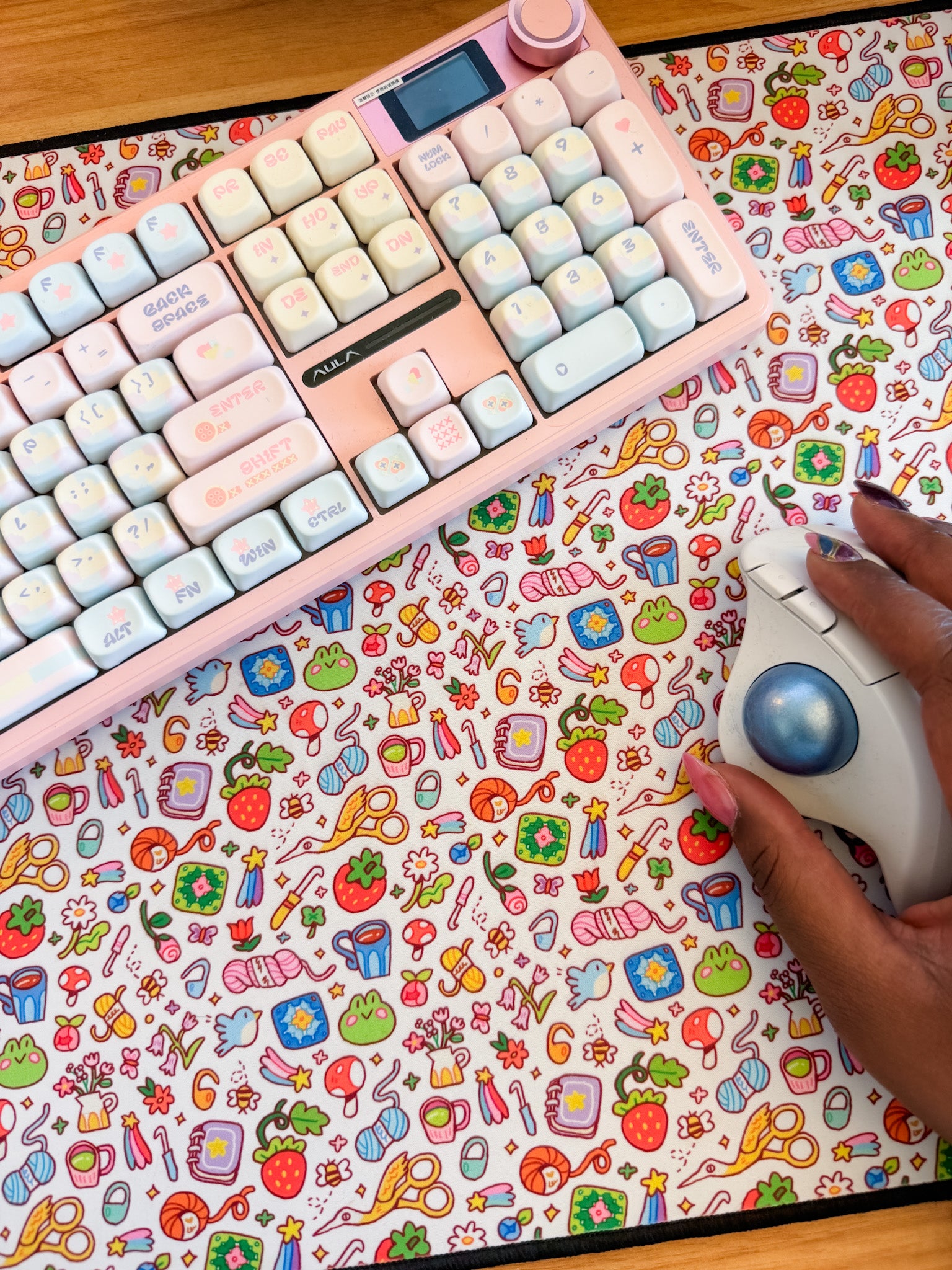 Crochet Collage Desk Mat