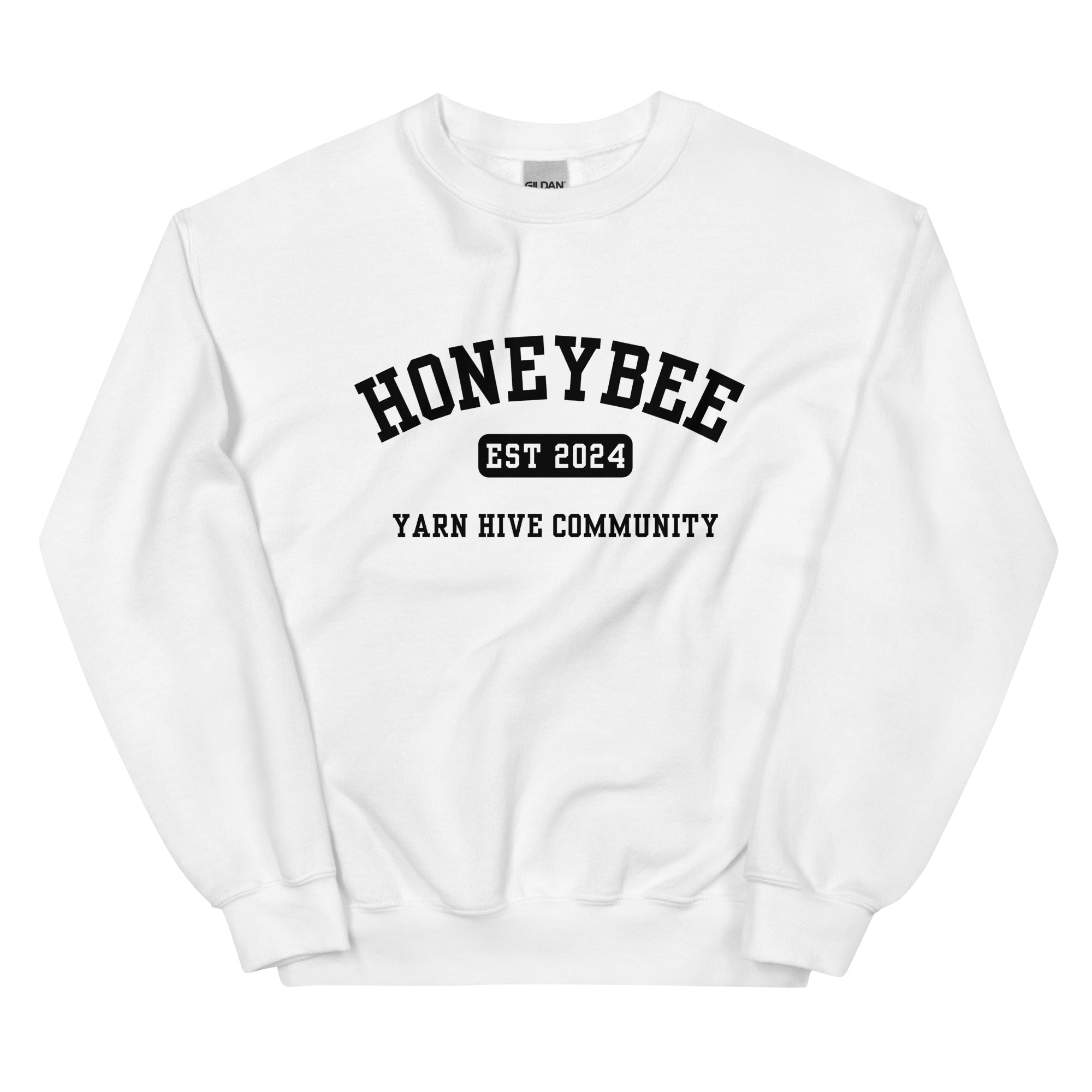 Honeybee Crewneck, Black Graphic