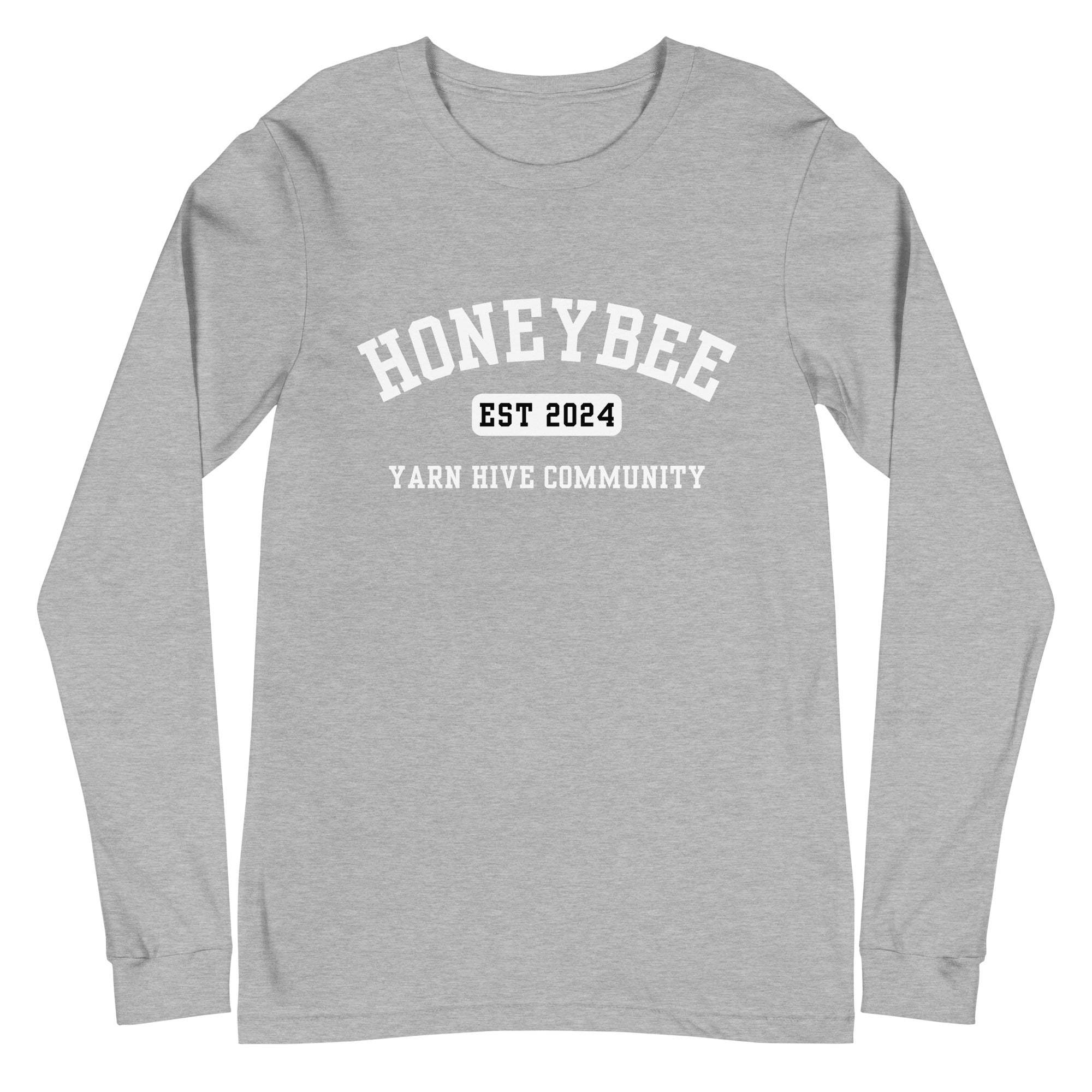 Honeybee Long-Sleeve Tee, White Graphic