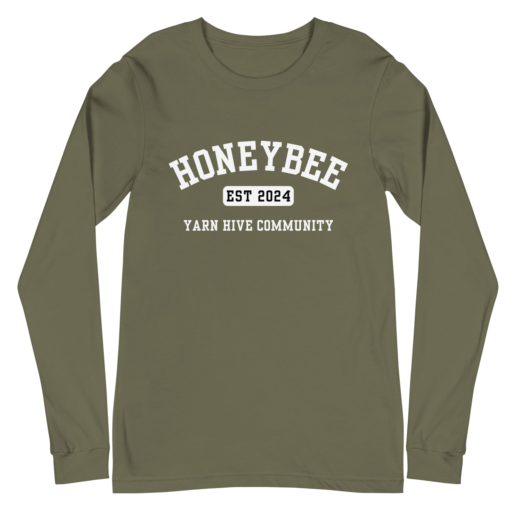 Honeybee Long-Sleeve Tee, White Graphic