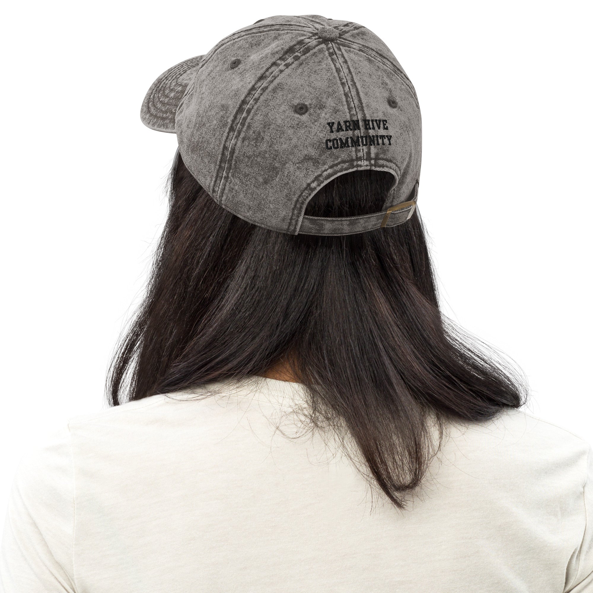 YHC Distressed Cap, Black Graphic