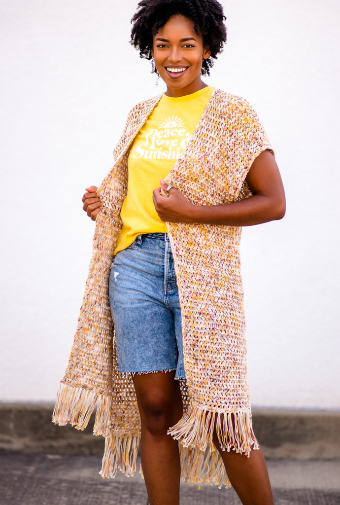 Lynn Fringe Vest // Crochet PDF Pattern — TL Yarn Crafts