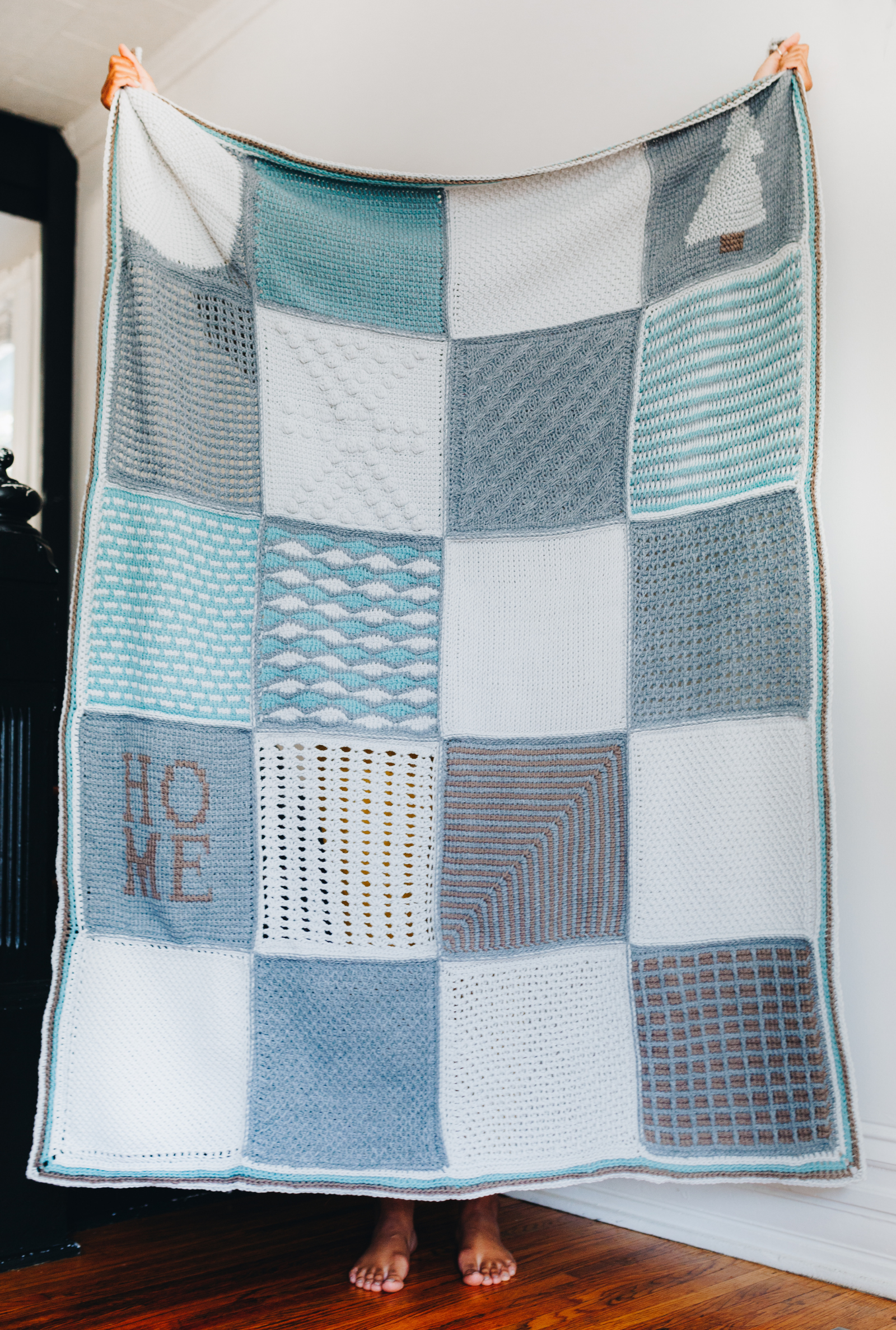 Tunisian Holiday Sampler Blanket // Crochet PDF Pattern