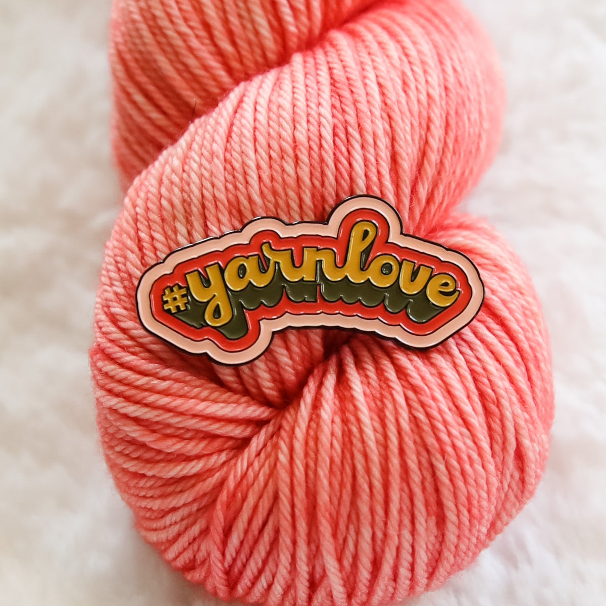 Crochet yarn heart resin pin, cute pins, enamel pins, rainbow pin