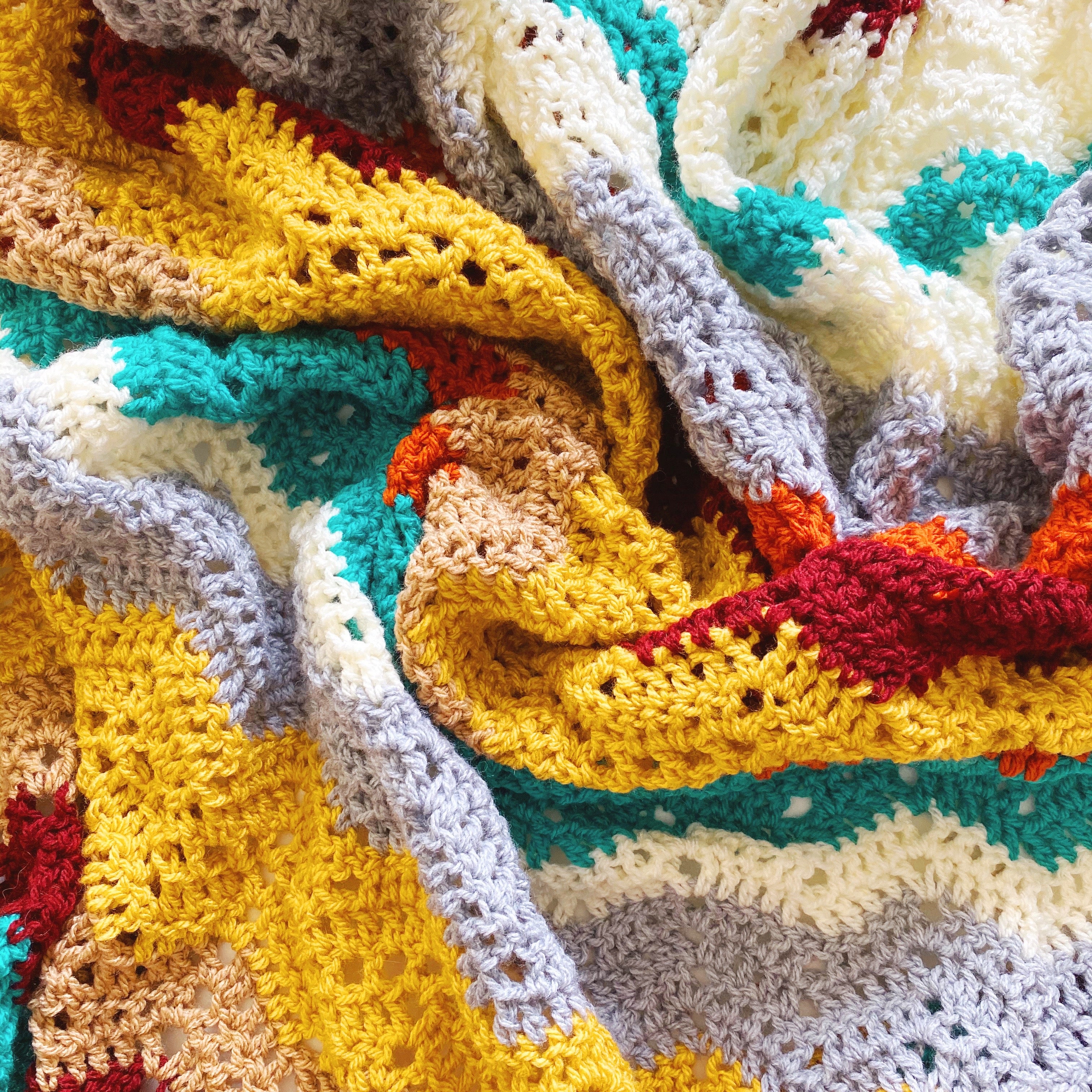 Autumn Skies Afghan // Crochet PDF Pattern
