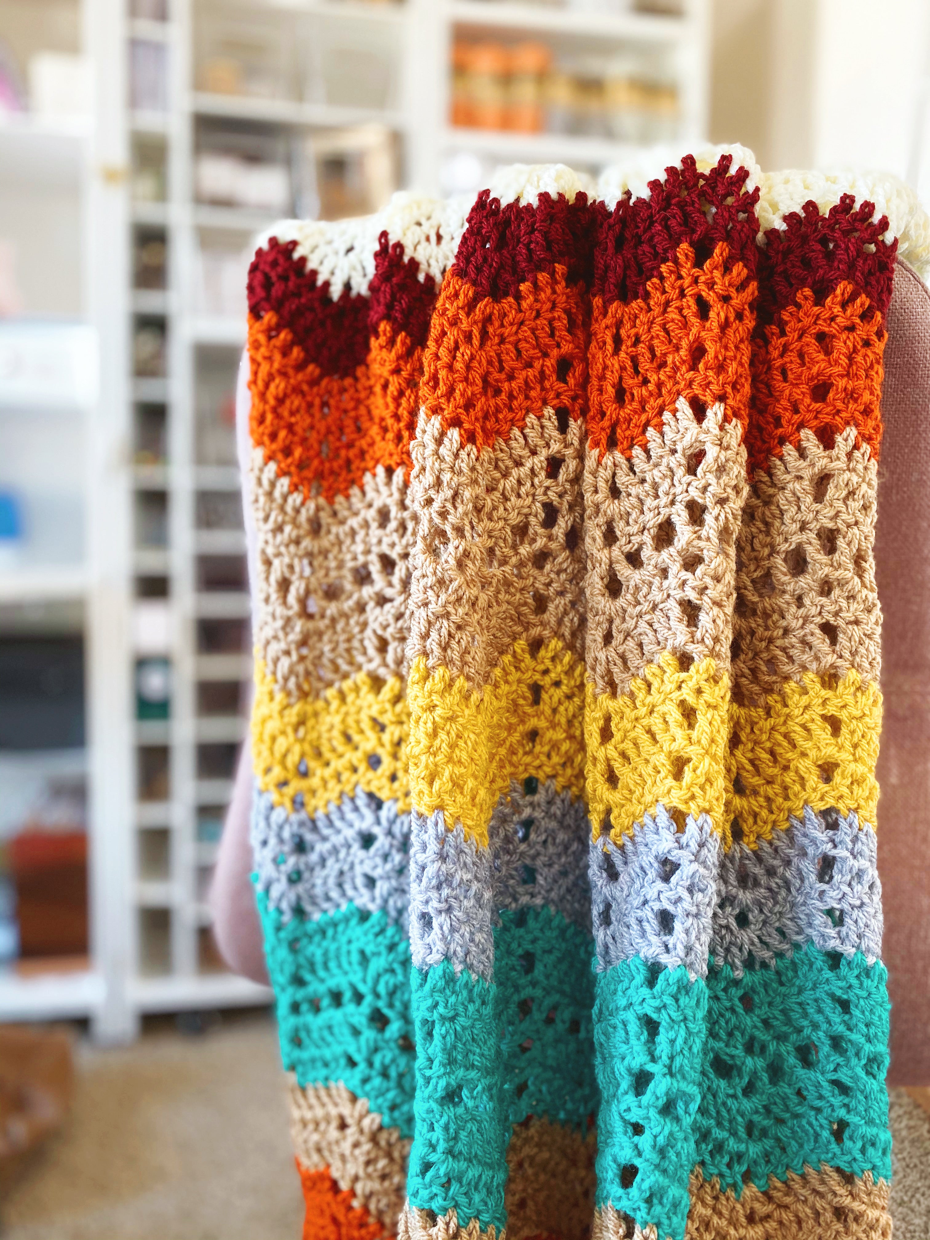 Autumn Skies Afghan // Crochet PDF Pattern — TL Yarn Crafts