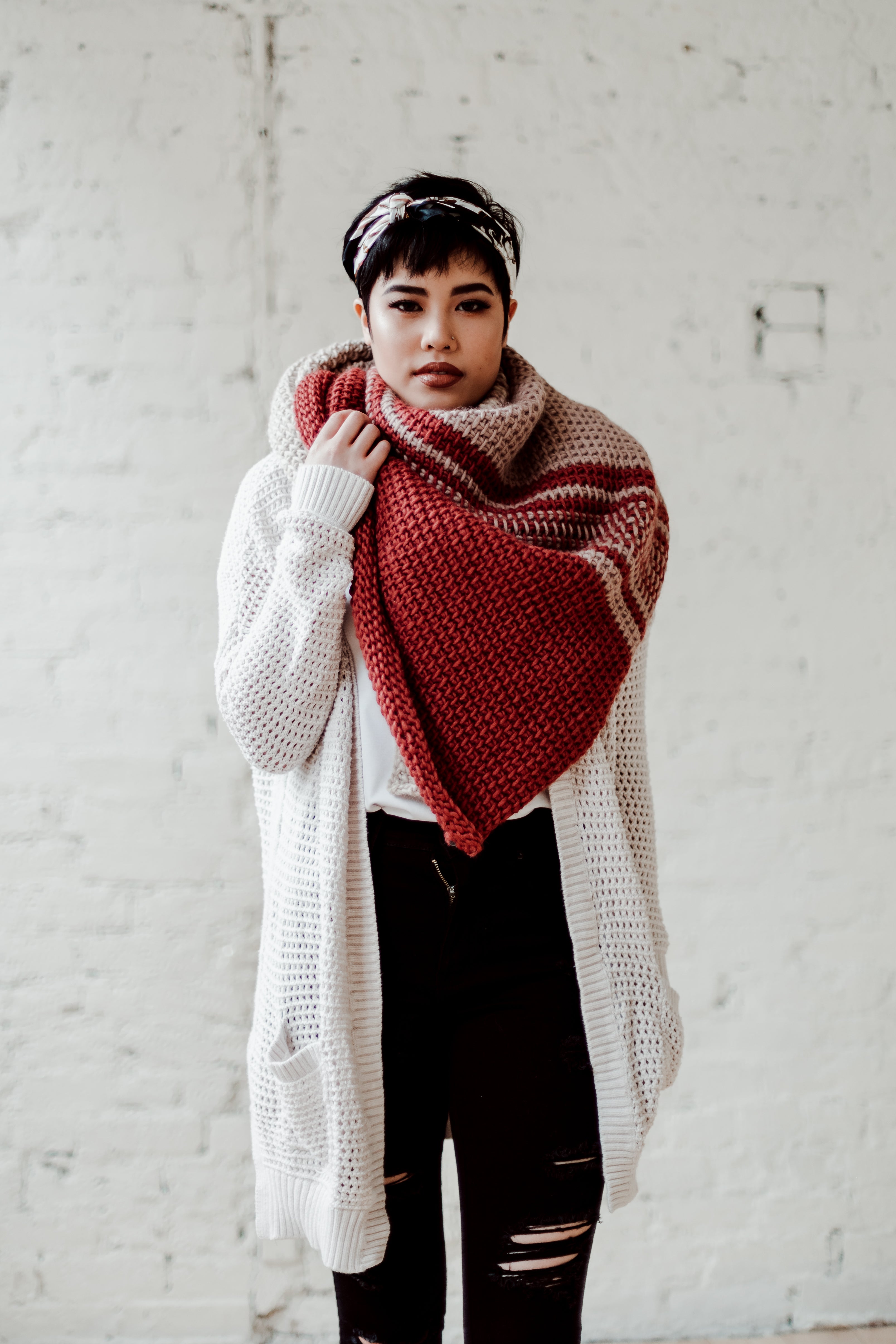 Ada Shawl & Ada Shawl XL // Tunisian Crochet PDF Pattern