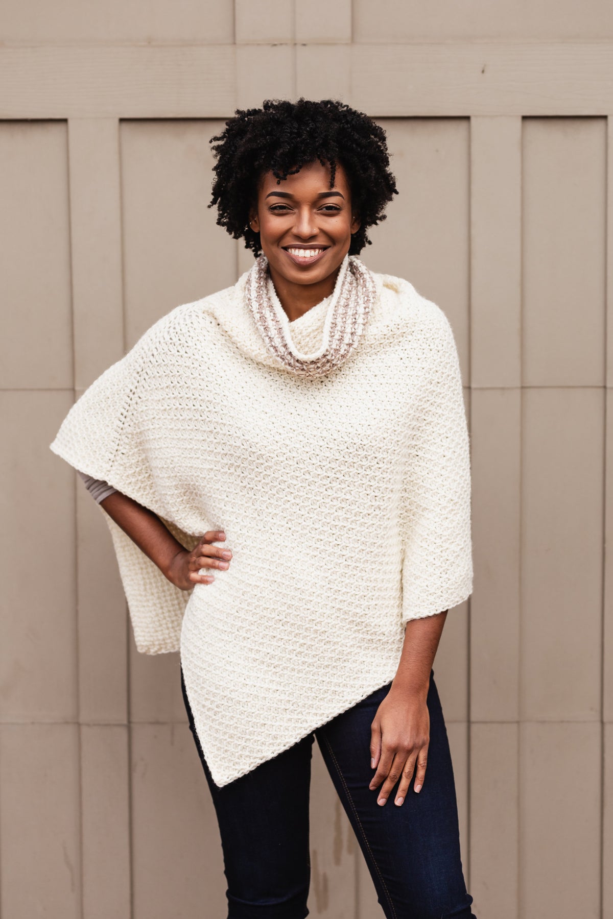  ORIGINALS X J KOO PONCHO美品 Hot Cocoa Poncho // Tunisian Crochet PDF Pattern — TL Yarn Crafts