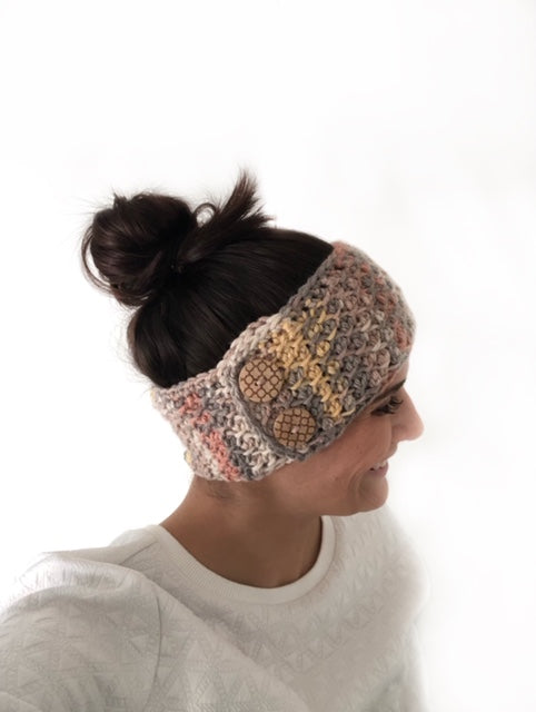 Honeycomb Tunisian Ear Warmer // Tunisian Crochet PDF Pattern