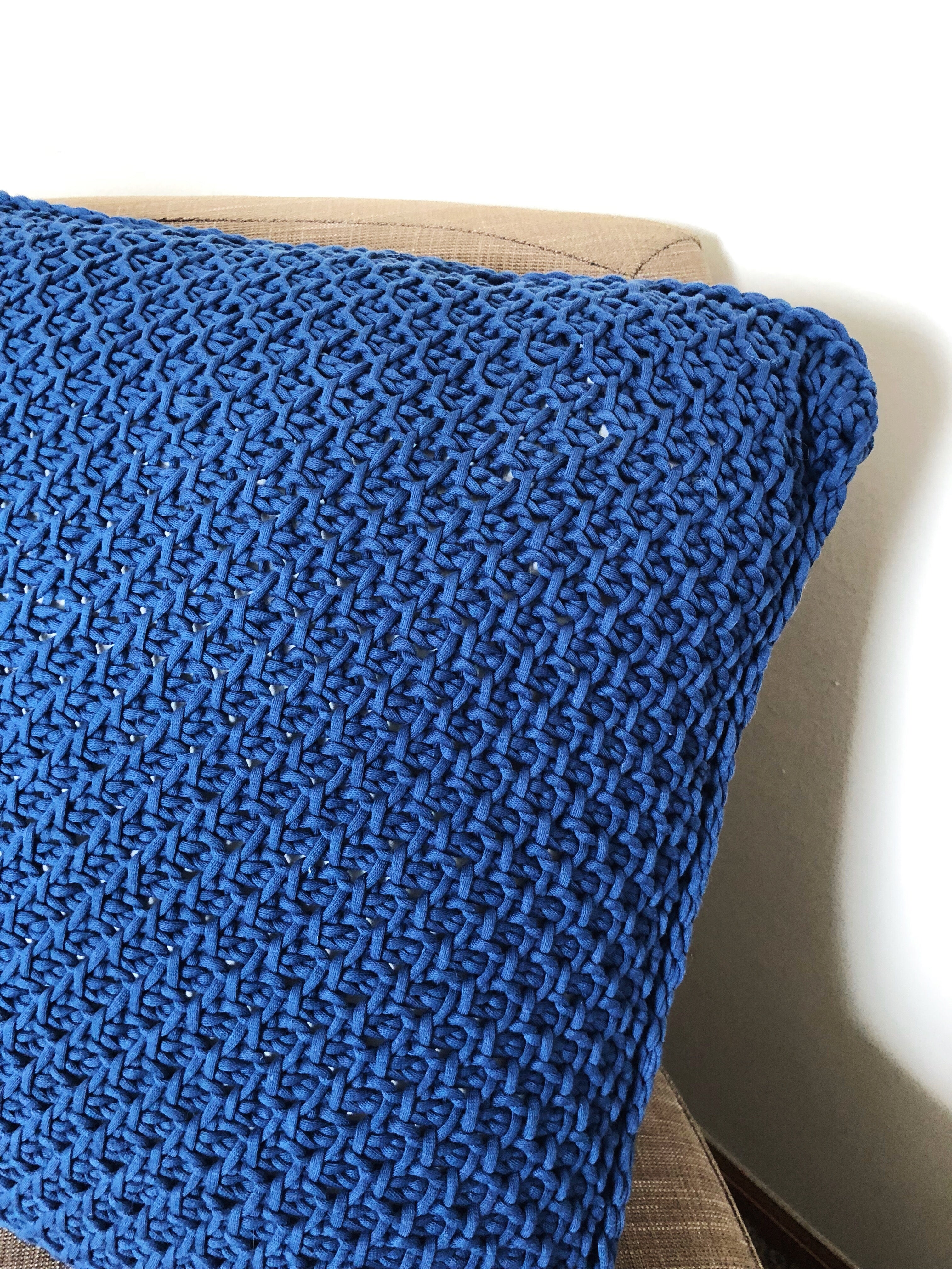 Log Cabin Throw Pillow // Tunisian Crochet PDF Pattern