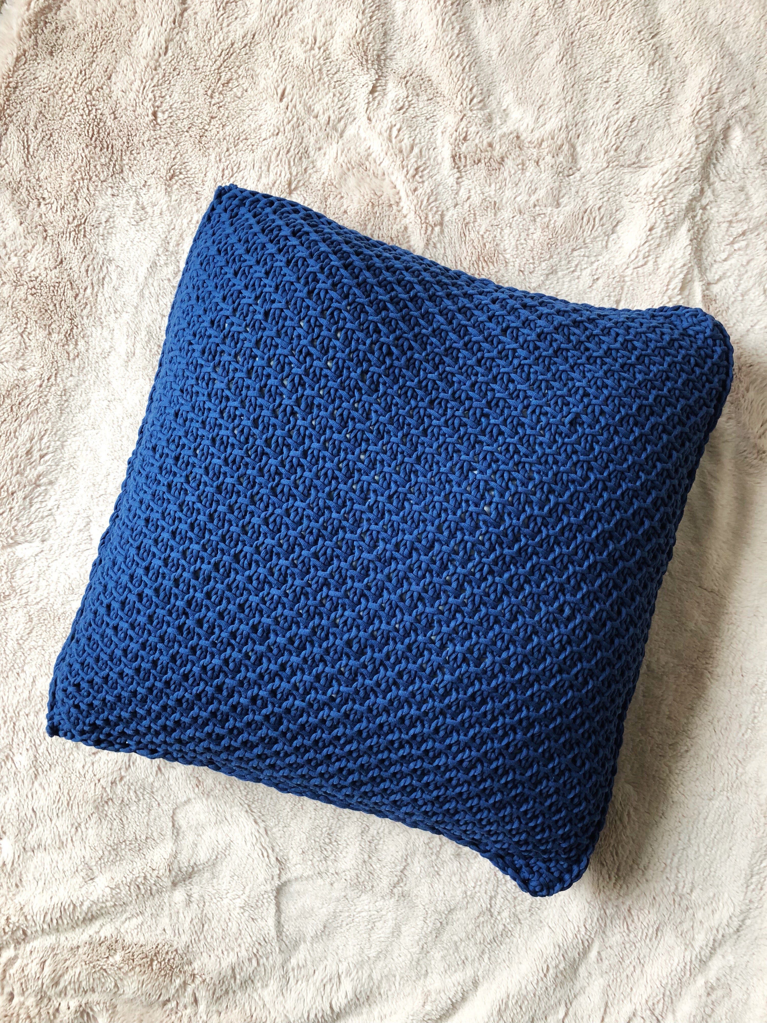 Log Cabin Throw Pillow // Tunisian Crochet PDF Pattern