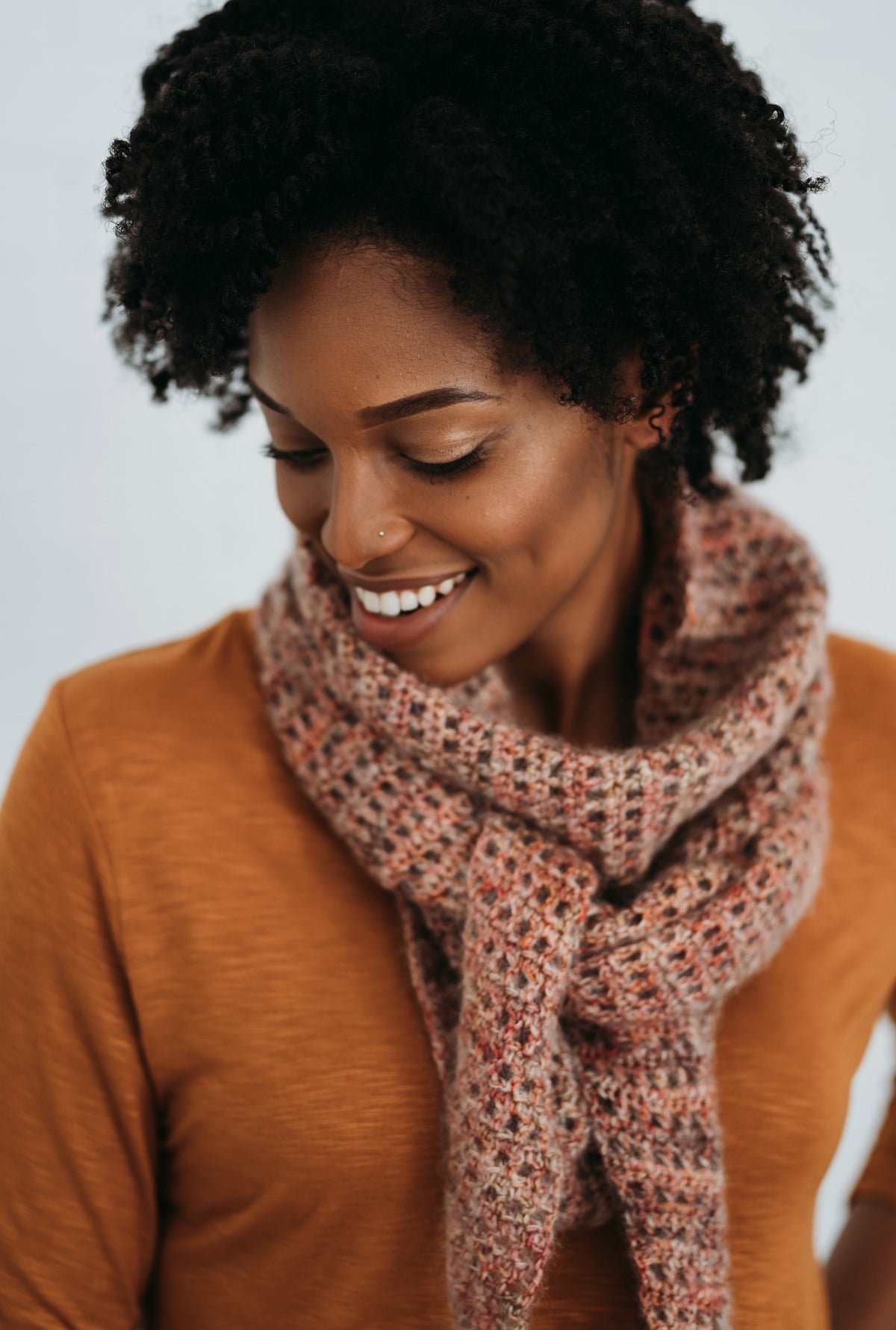 Scarf Pattern Linen Infinity Scarf Knitted Linen Infinity Scarf