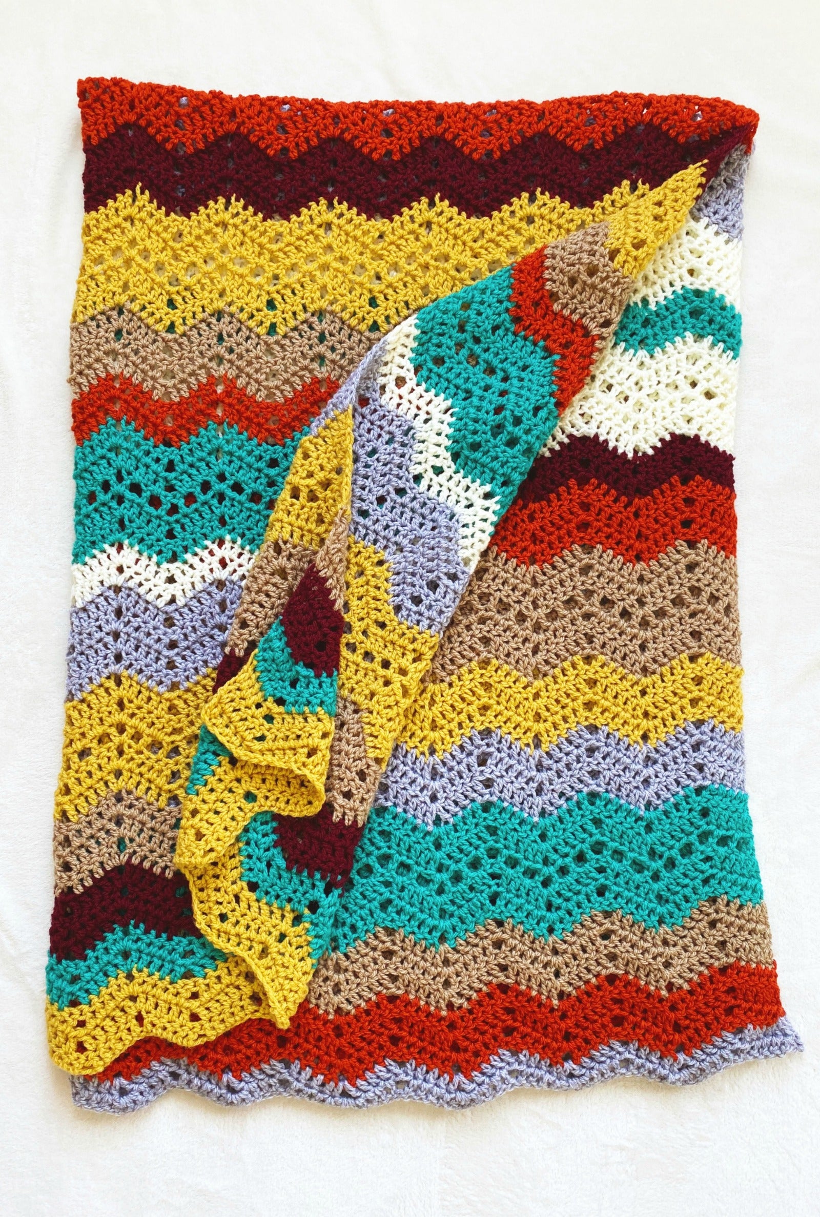 Autumn Skies Afghan // Crochet PDF Pattern